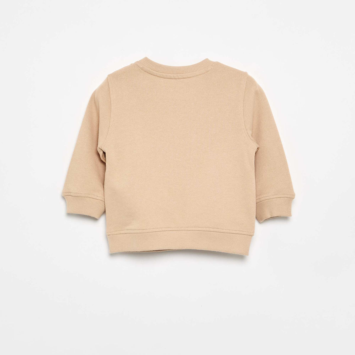 Sweat à manches longues avec imprimé BEIGE