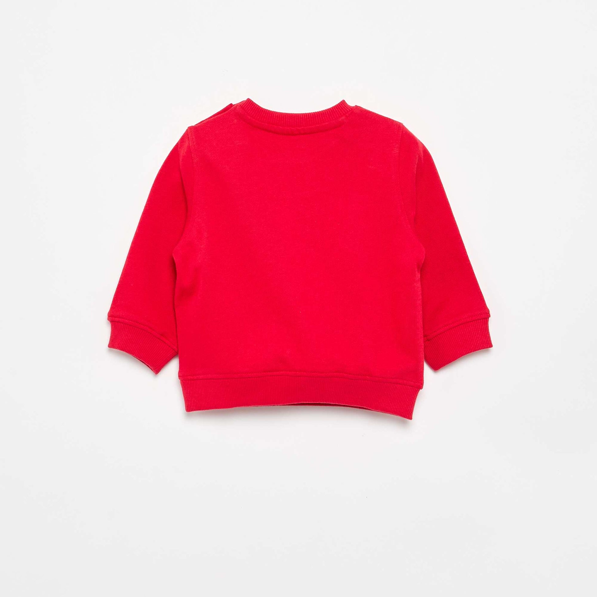 Sweat à manches longues avec imprimé ROUGE