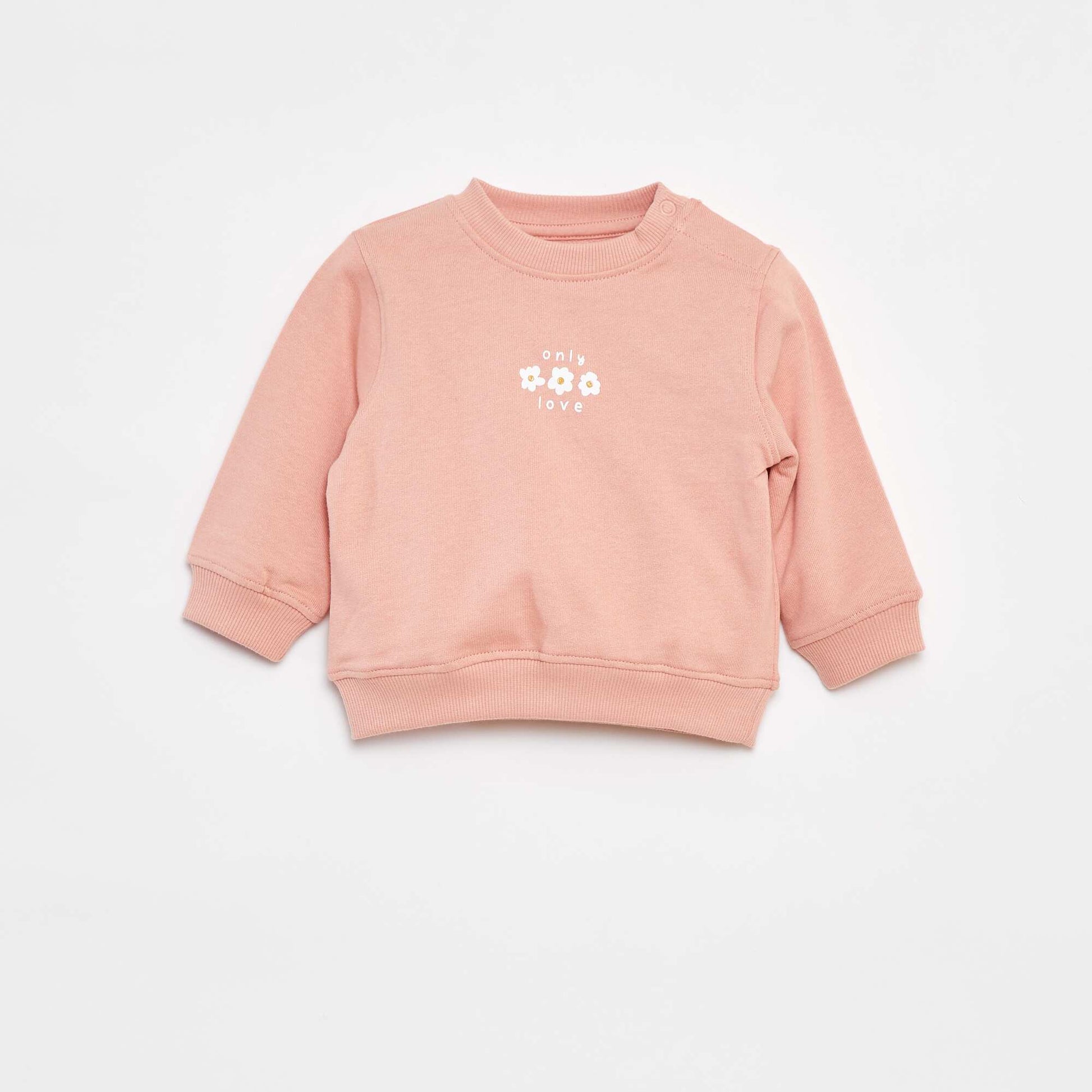 Sweat à manches longues avec imprimé ROSE