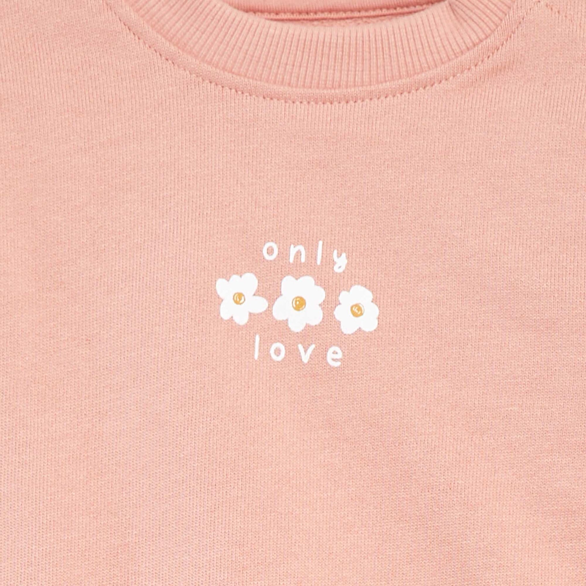 Sweat à manches longues avec imprimé ROSE