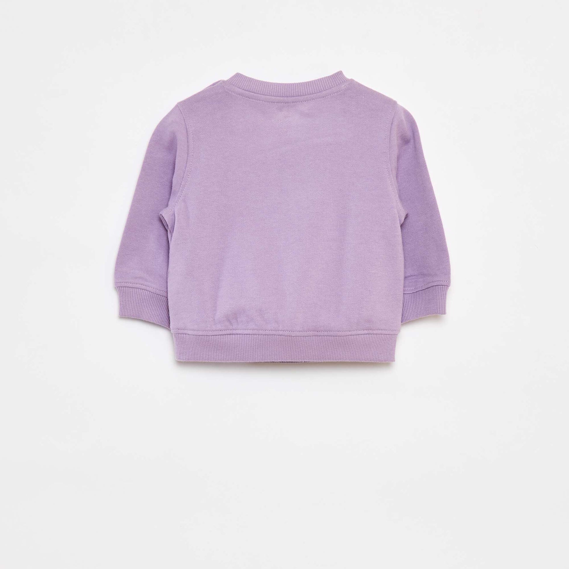 Sweat à manches longues avec imprimé VIOLET