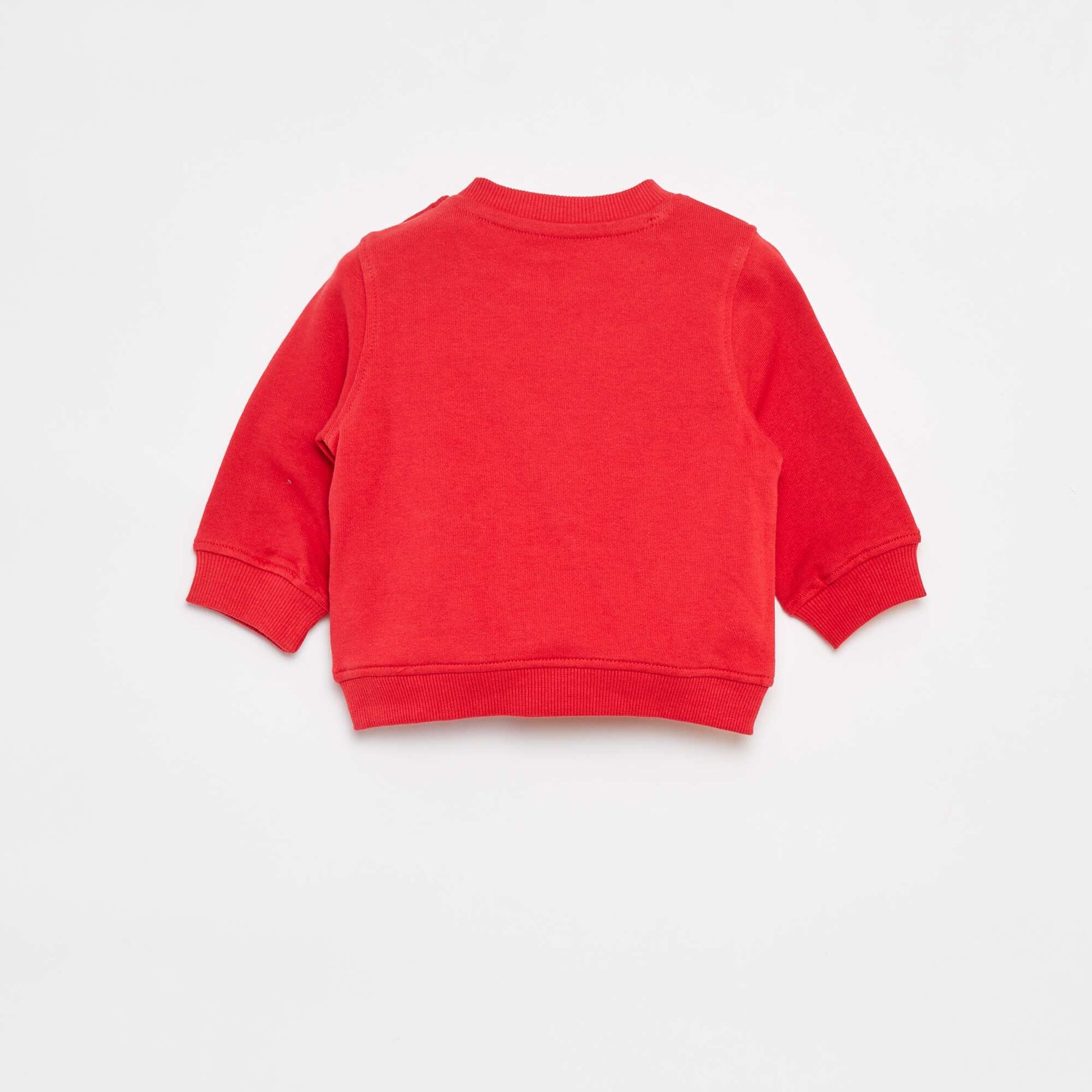 Sweat à manches longues avec imprimé ROUGE
