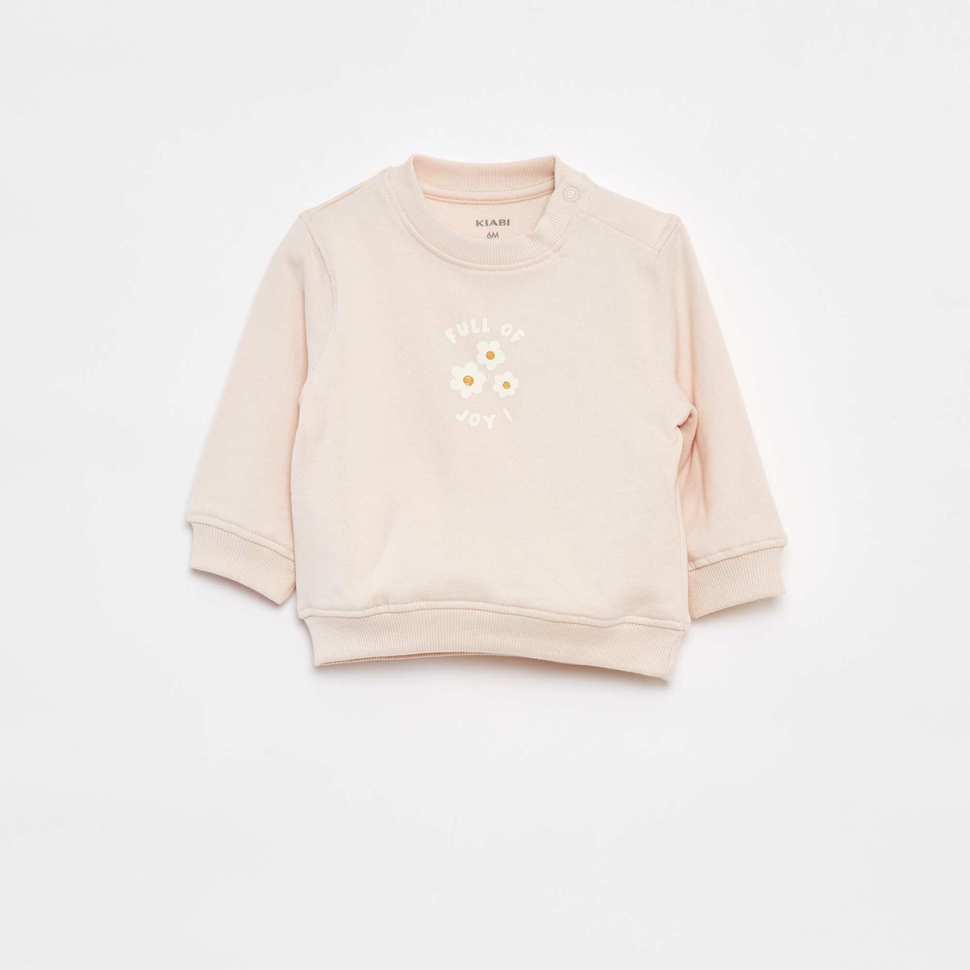 Sweat à manches longues avec imprimé ROSE