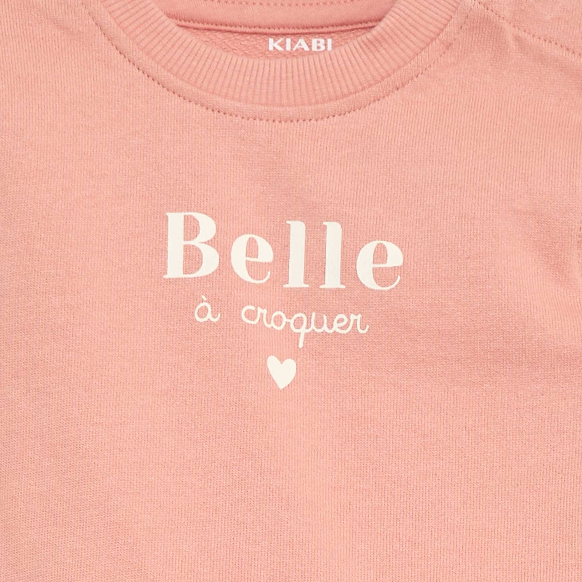 Sweat à manches longues avec imprimé ROSE