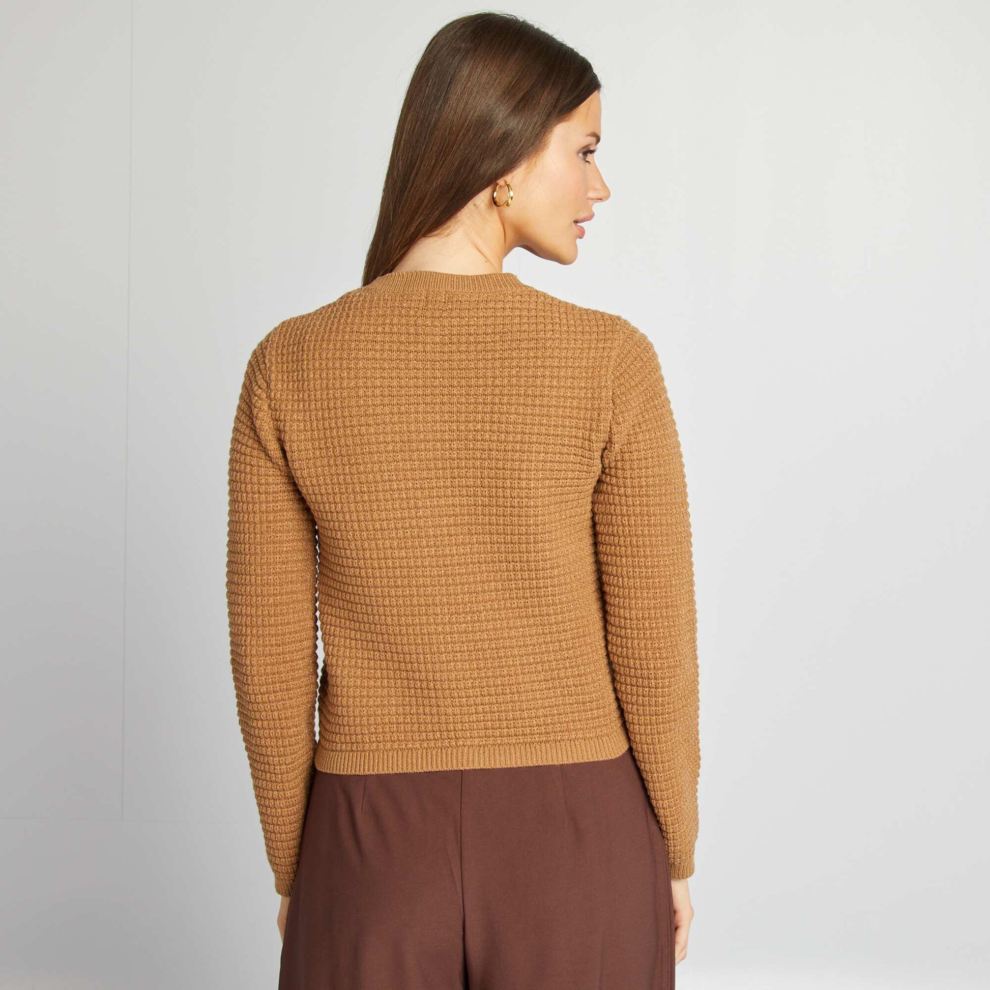 Gilet avec boutons dorés BEIGE