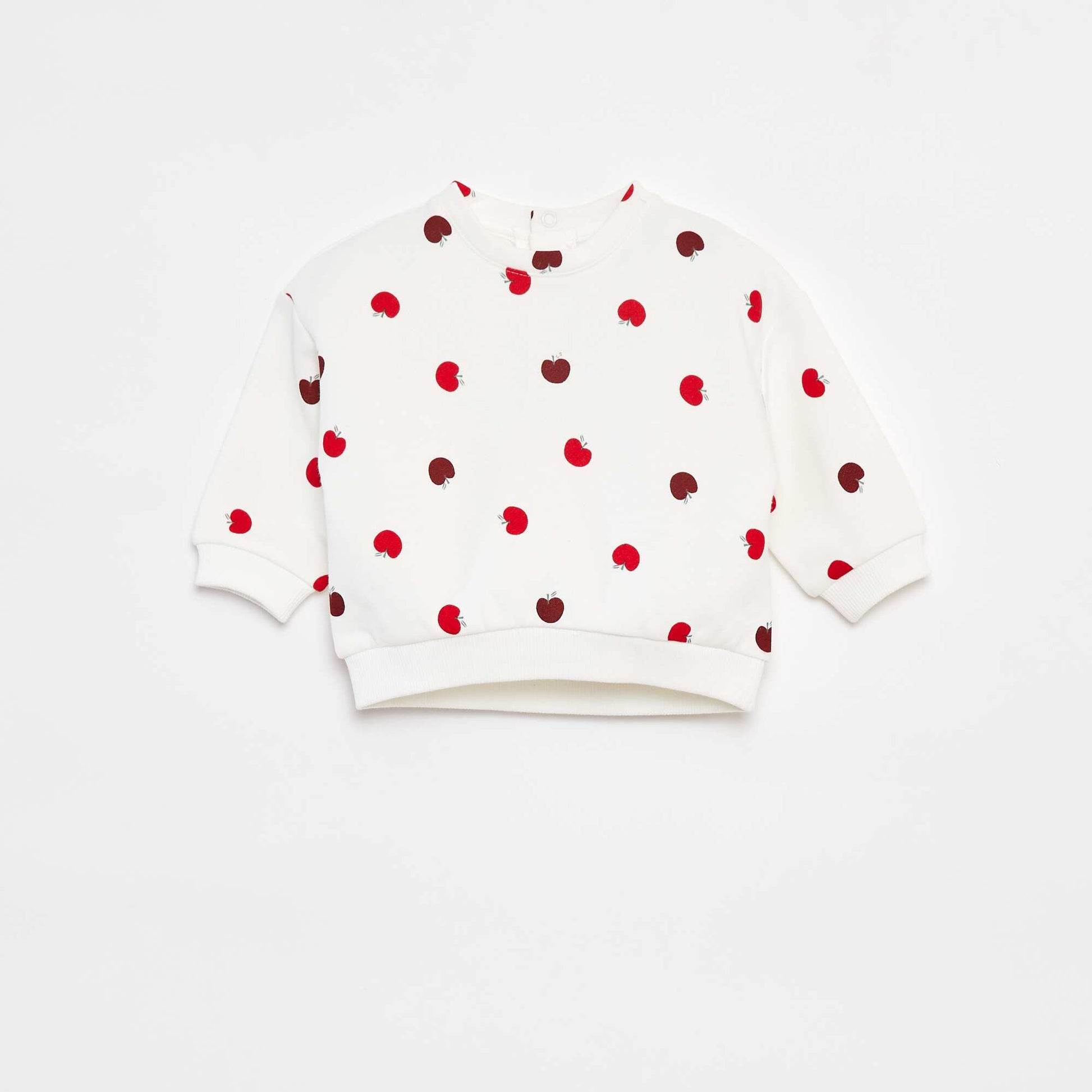 Sweat imprimé fantaisie BLANC
