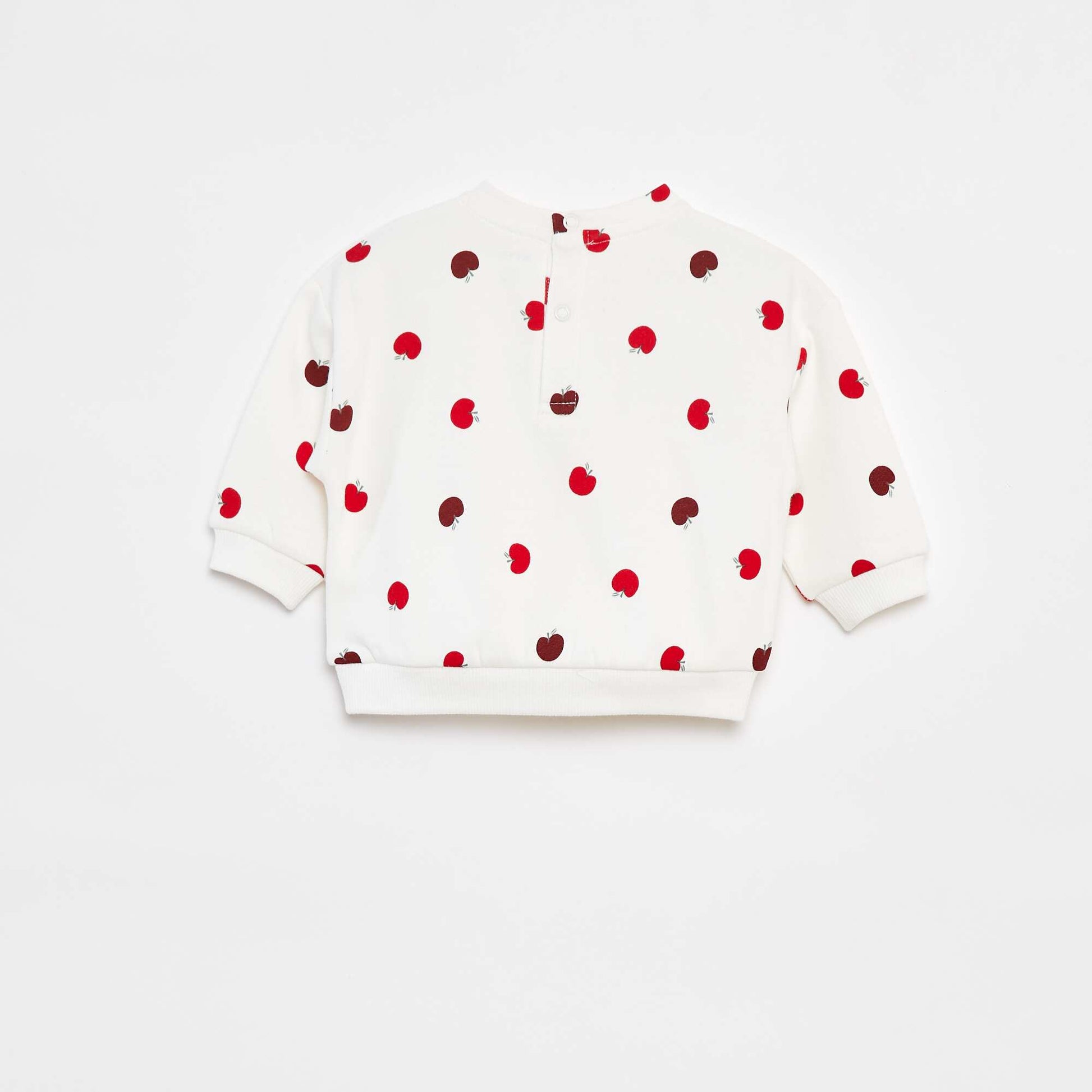Sweat imprimé fantaisie BLANC