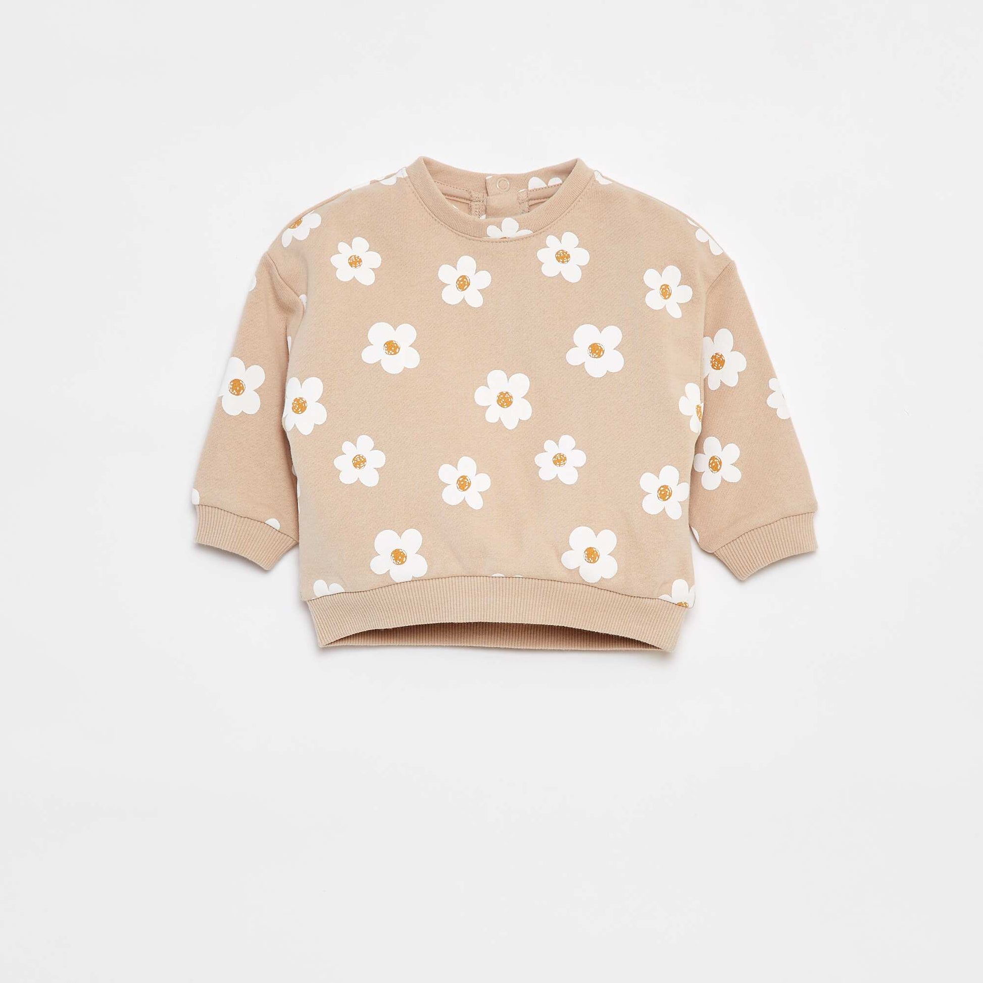 Sweat imprimé fantaisie BEIGE