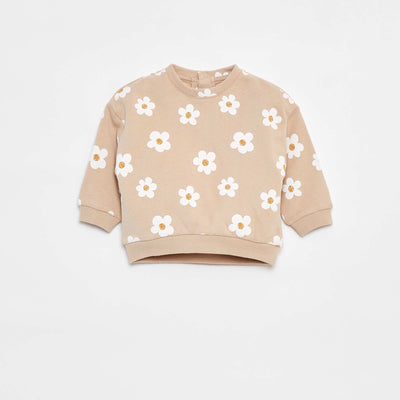 Sweat imprimé fantaisie BEIGE