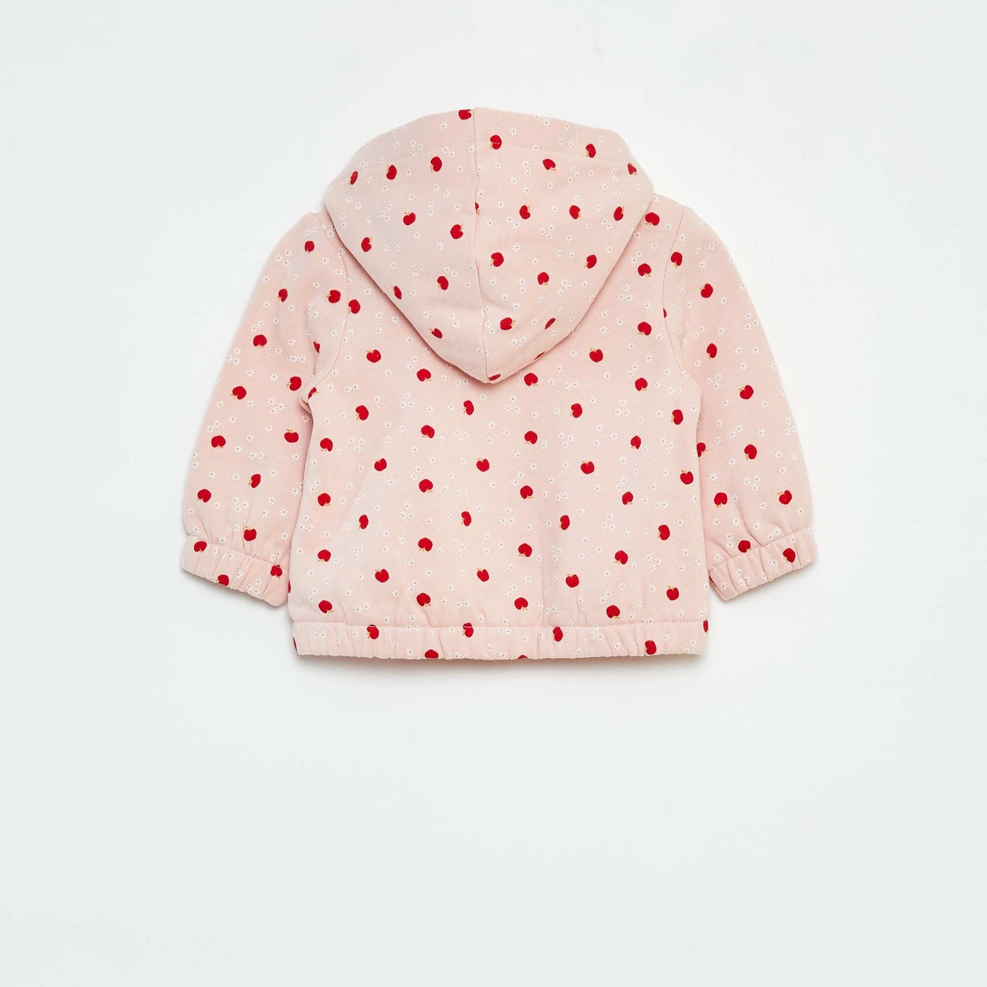 Sweat zippé à motif et à capuche ROSE