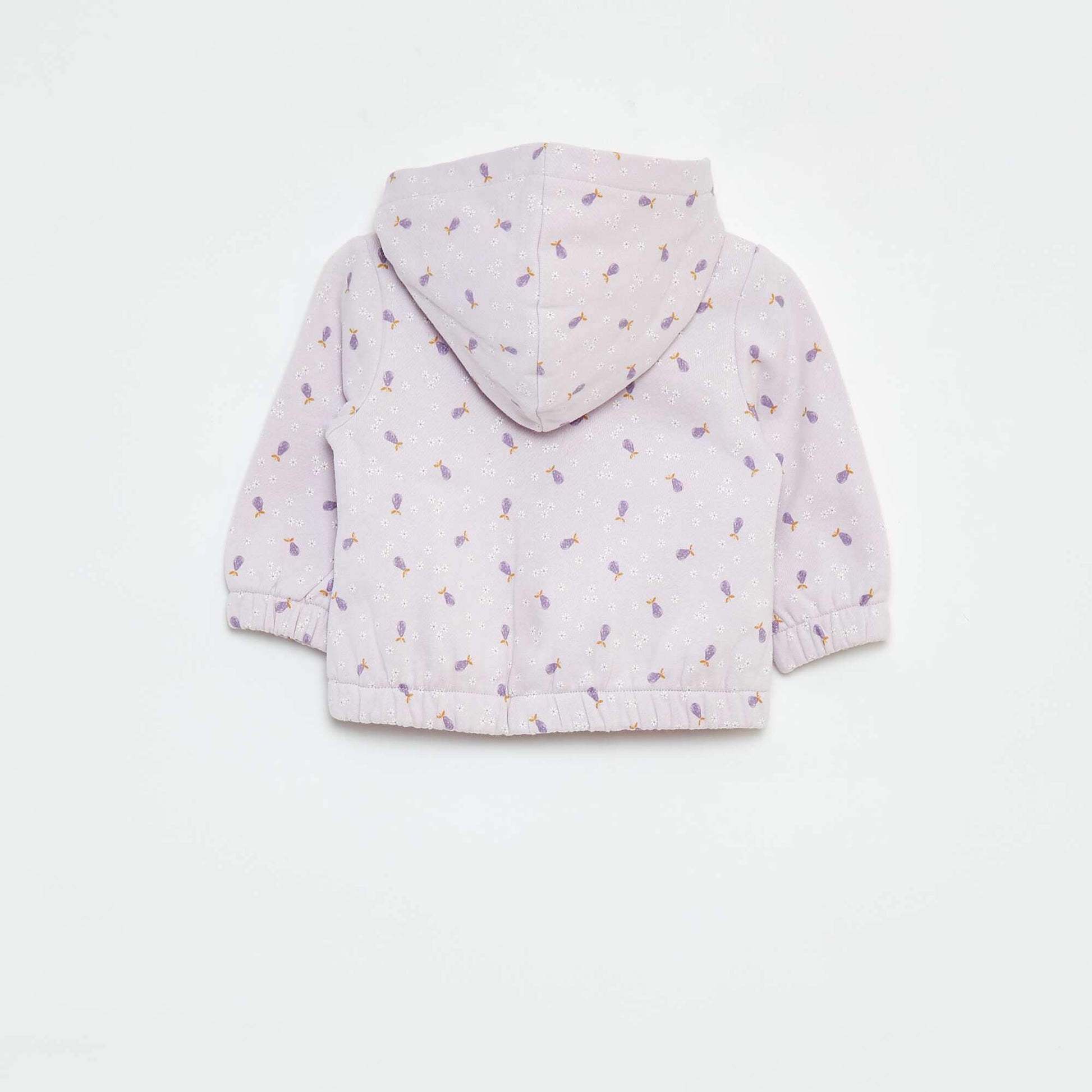 Sweat zippé à motif et à capuche VIOLET