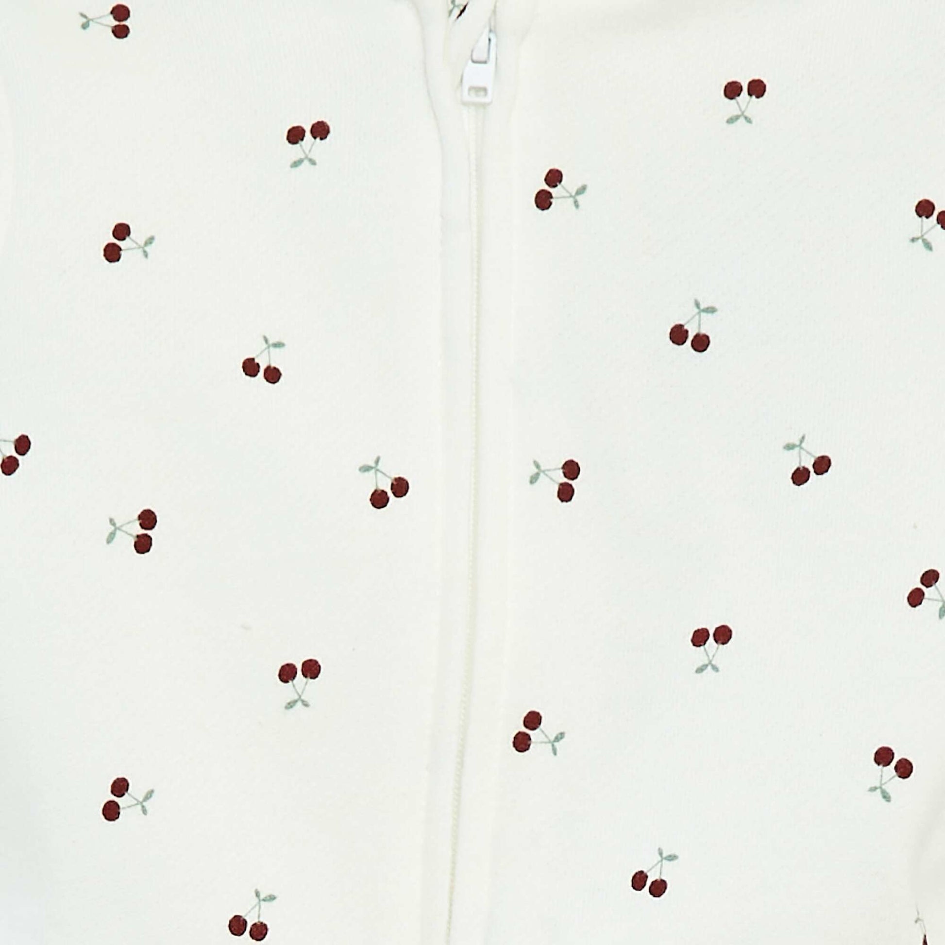 Sweat zippé à motif et à capuche BLANC