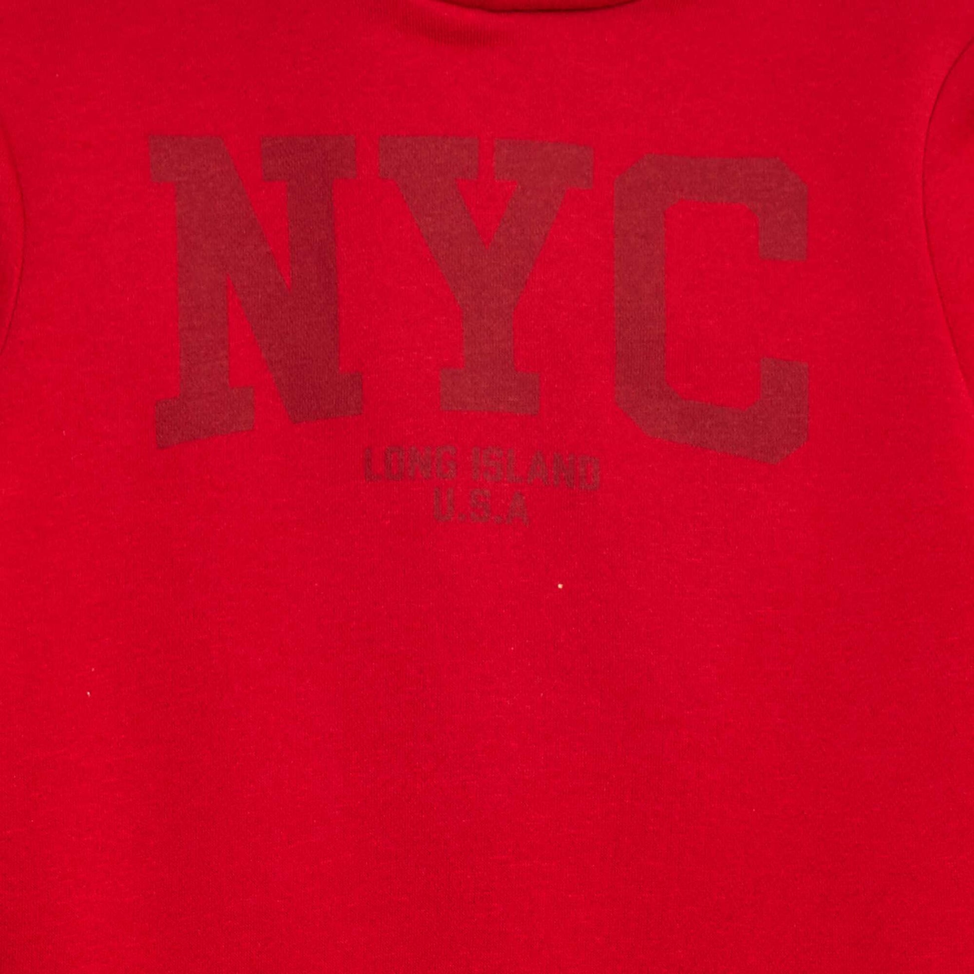 Sweat à capuche en molleton ROUGE