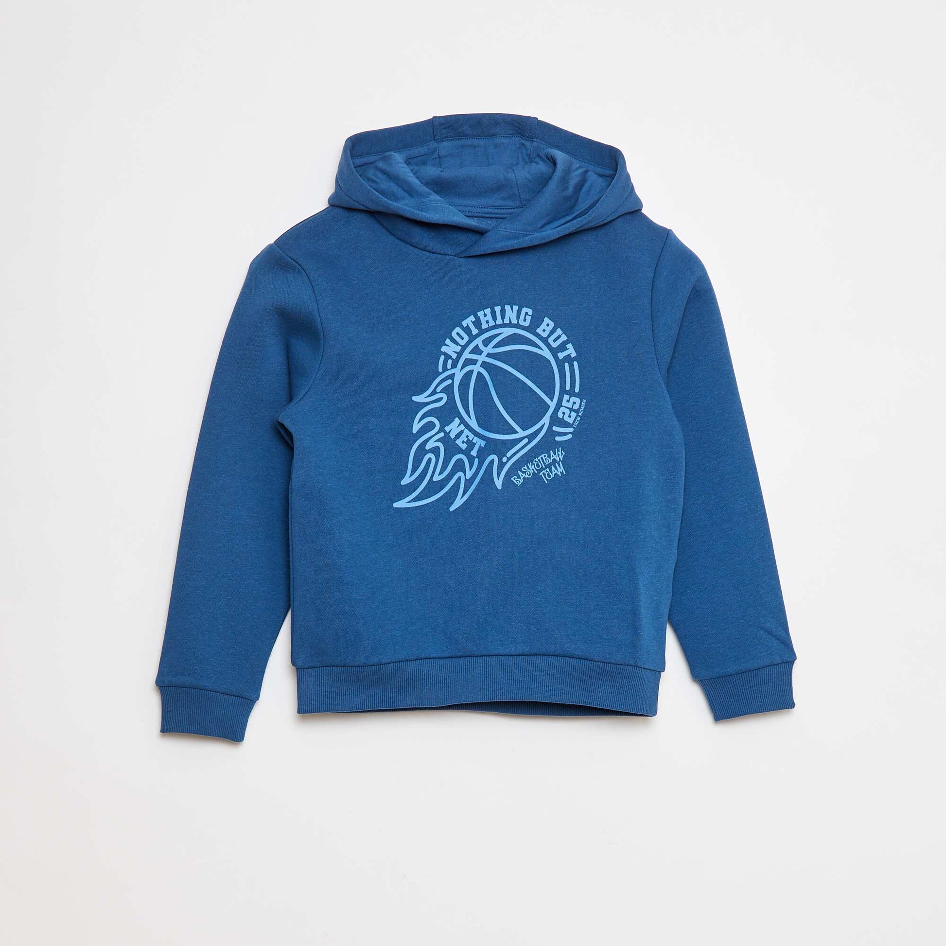 Sweat à capuche en molleton BLEU