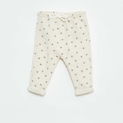 Pantalon sarouel imprimé BEIGE