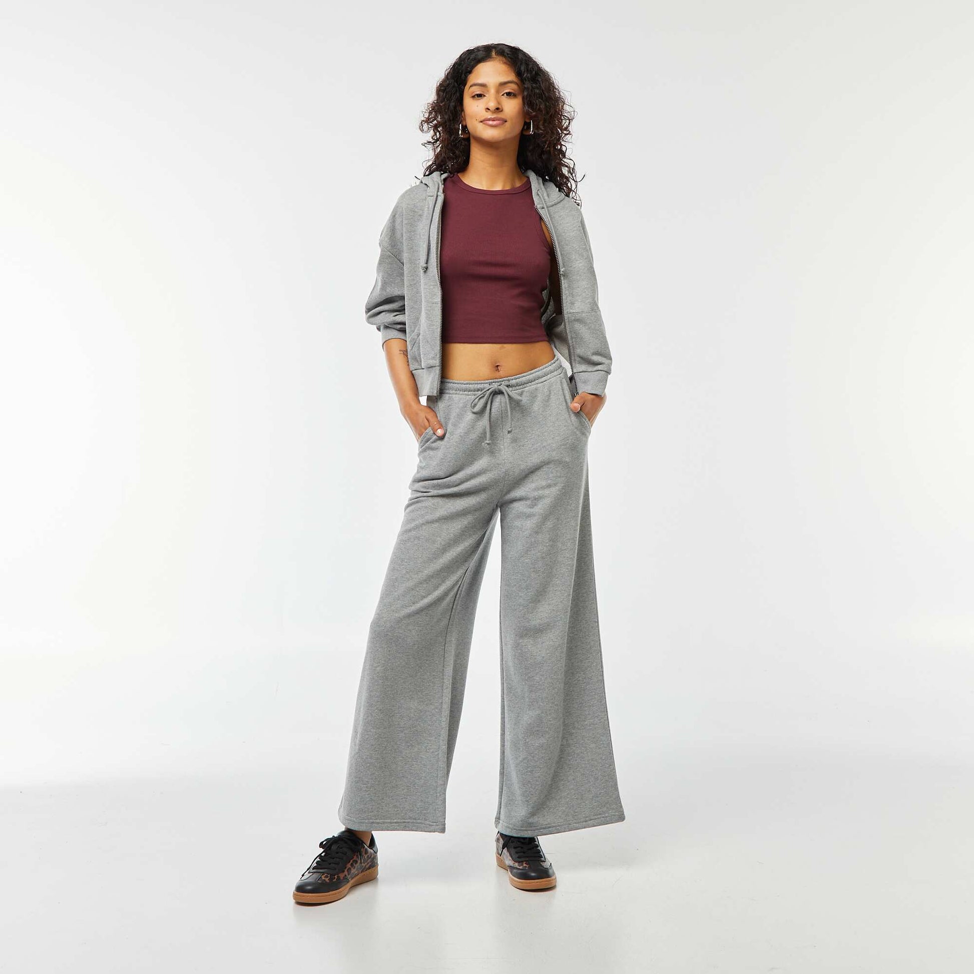 Pantalon jogging large GRIS