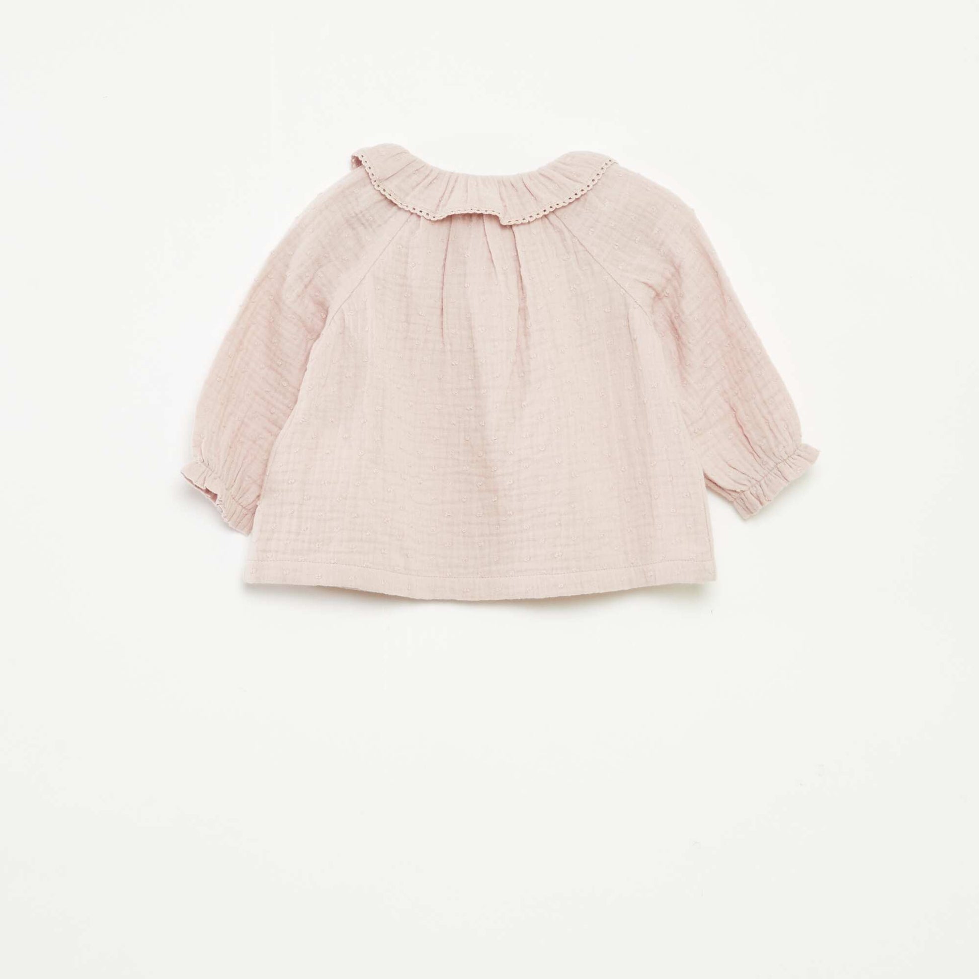 Blouse plumetis en gaze de coton VIOLET