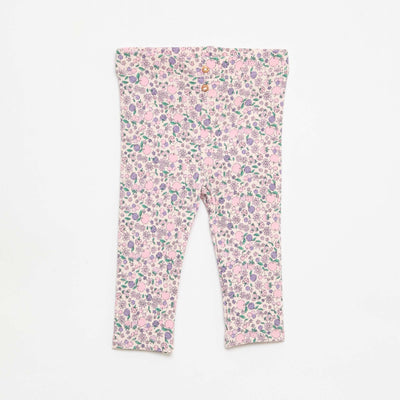Legging long côtelé à motif ROSE