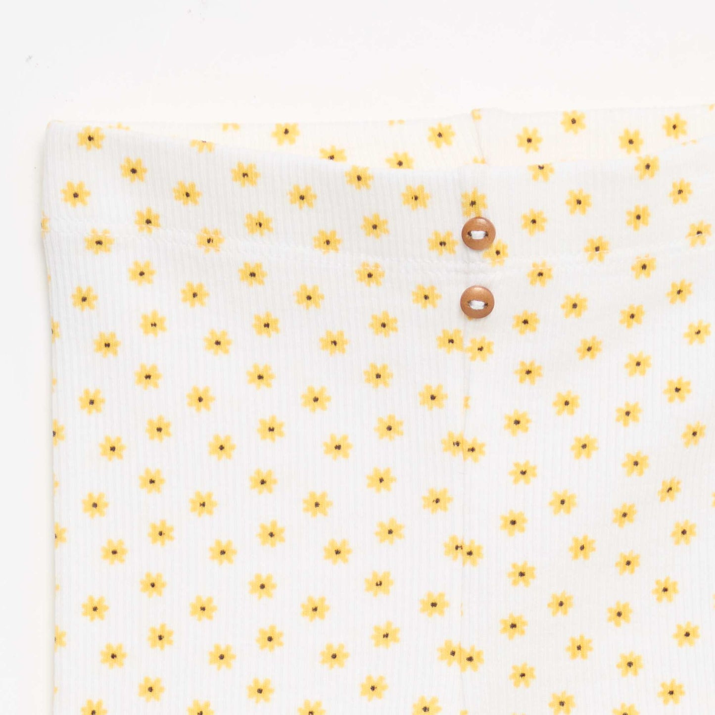 Legging long côtelé à motif BLANC