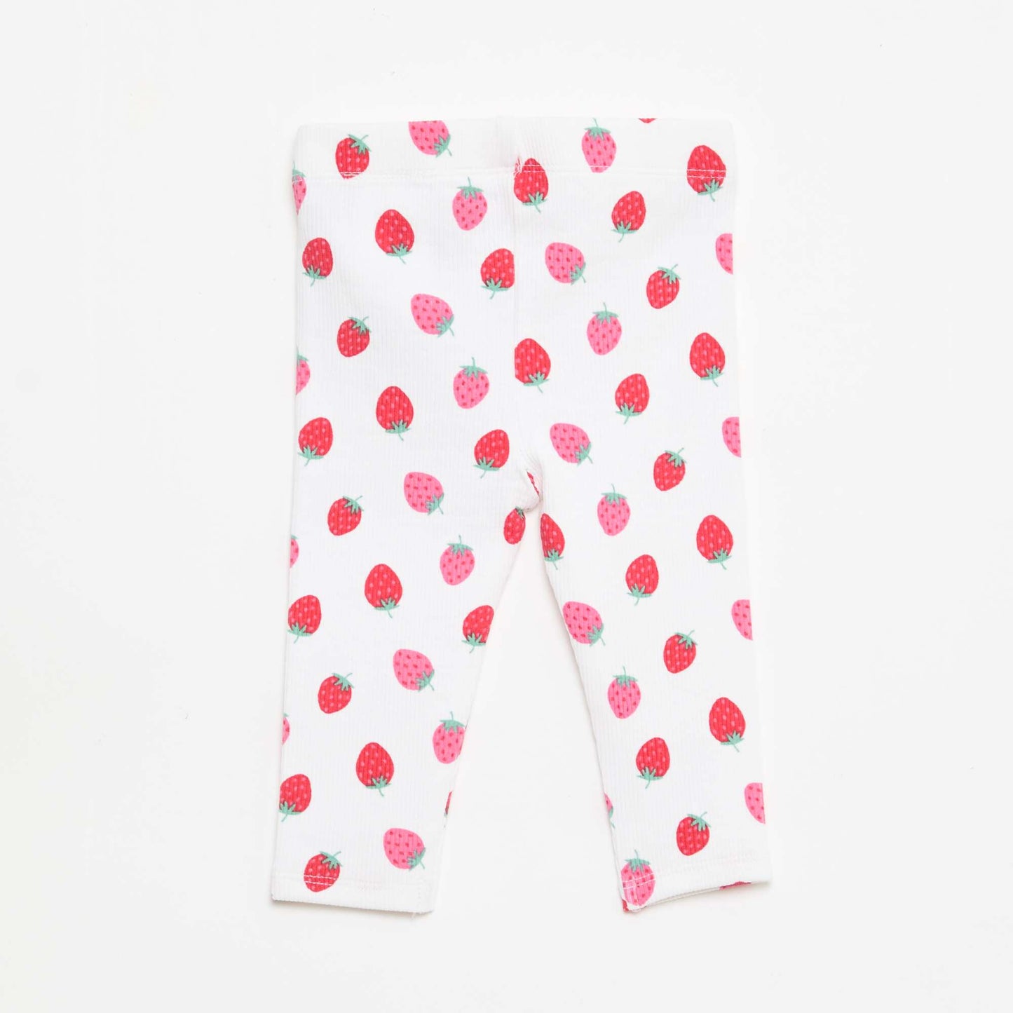 Legging long côtelé à motif BLANC