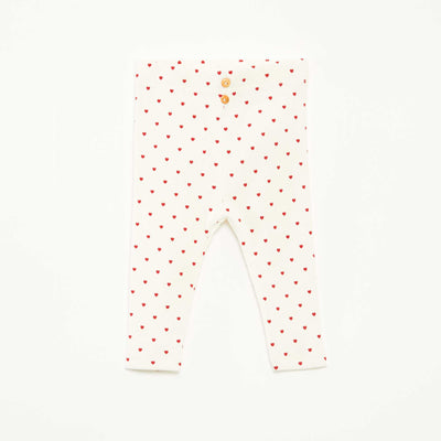 Leggings long côtelé à motif BLANC