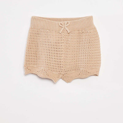 Short en tricot BEIGE