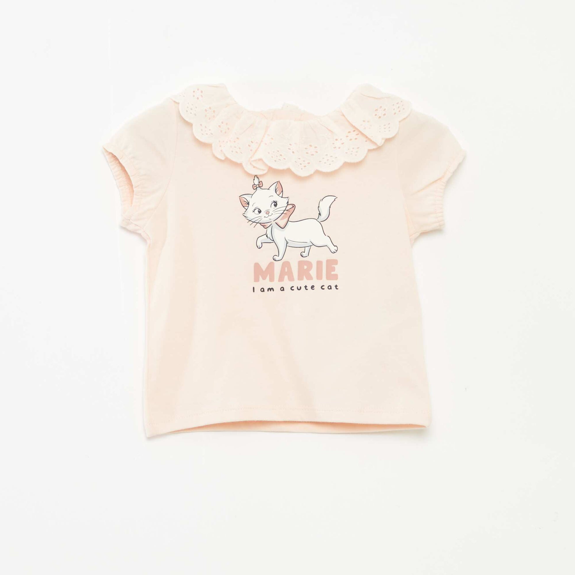 T-shirt à broderie anglaise 'Marie' ROSE