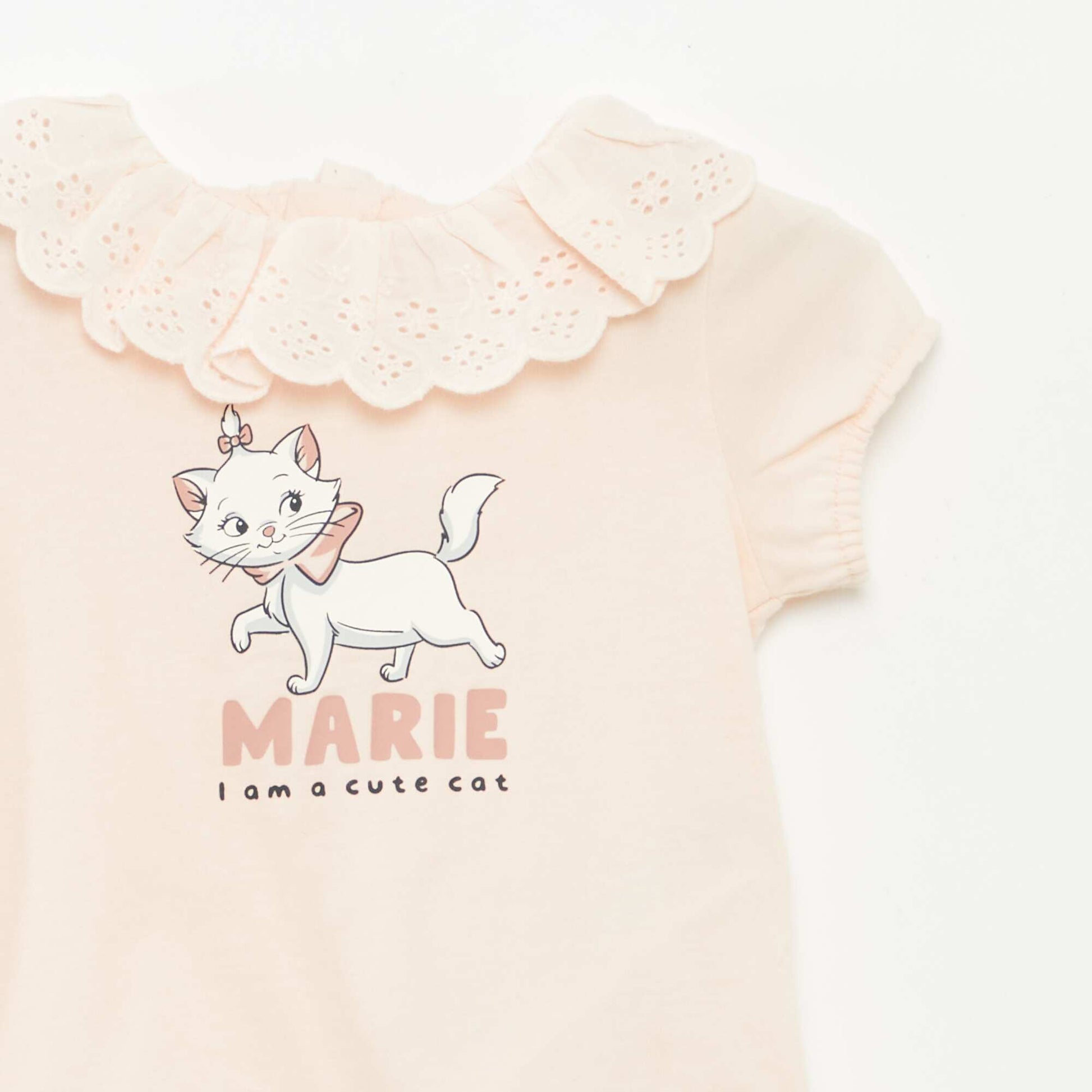T-shirt à broderie anglaise 'Marie' ROSE