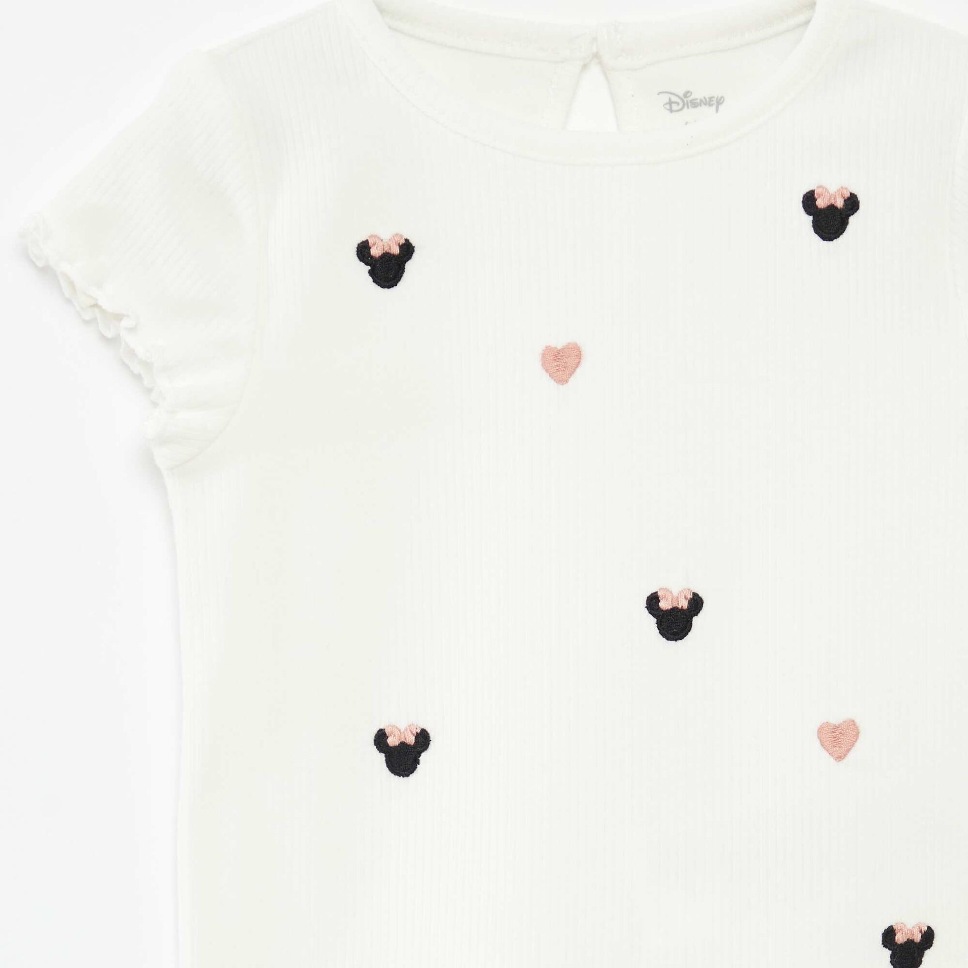 Ensemble t-shirt + legging côtelé 'Minnie' - 2 personnes BLANC