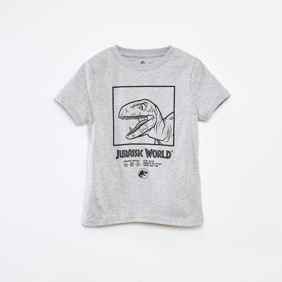 T-shirt à manches courtes 'Jurassic World' GRIS