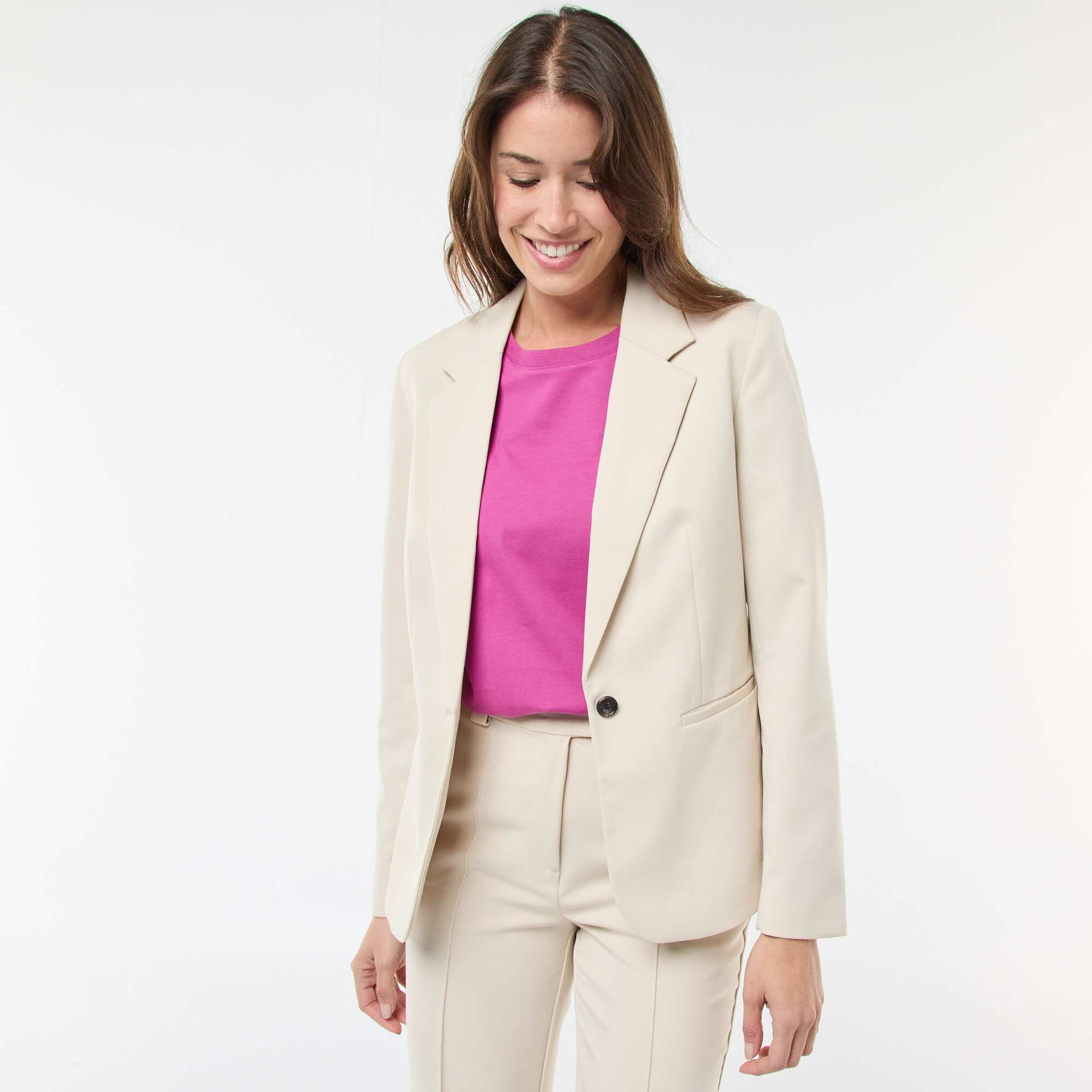 Veste de tailleur à manches longues BEIGE