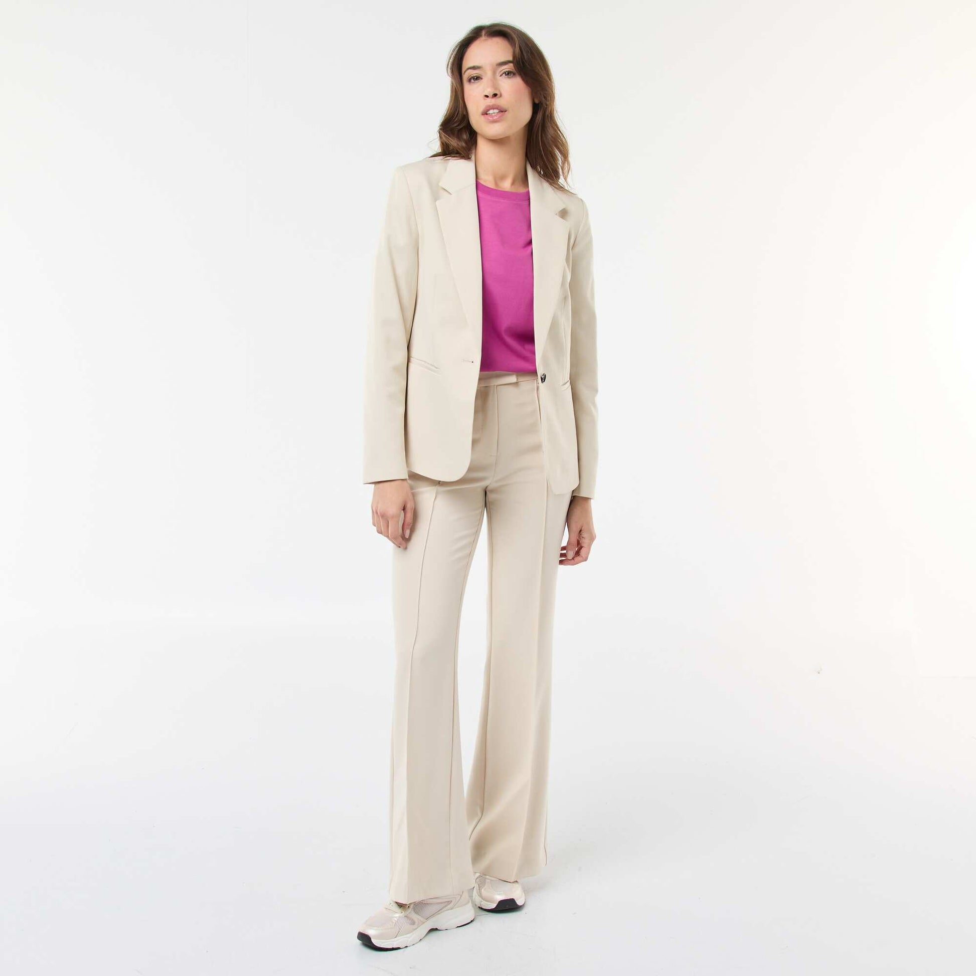 Veste de tailleur à manches longues BEIGE
