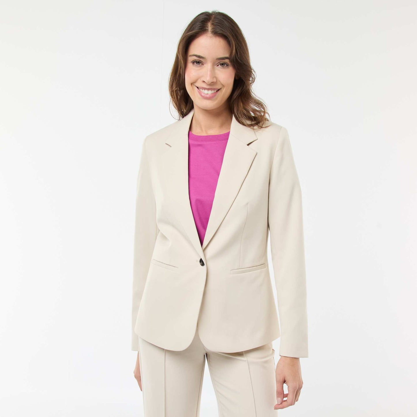Veste de tailleur à manches longues BEIGE
