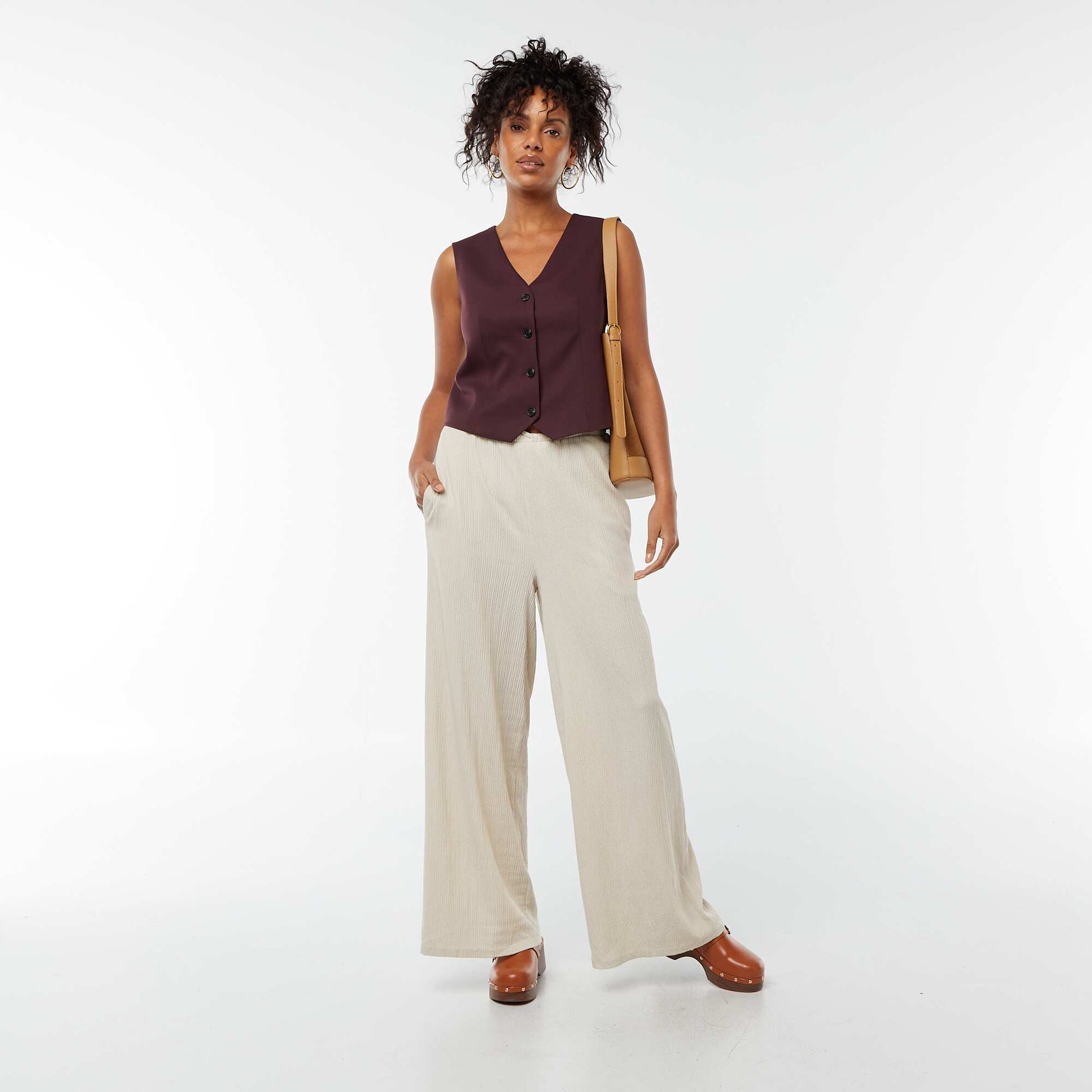 Gilet boutonné sans manches VIOLET