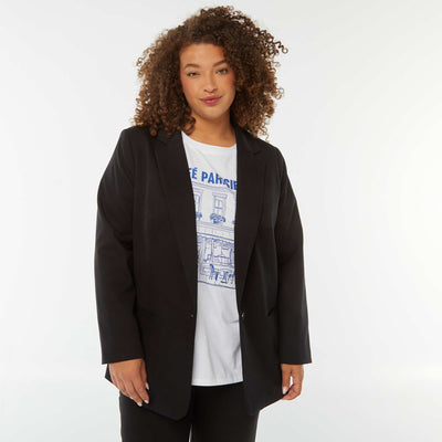 Veste de tailleur longue NOIR