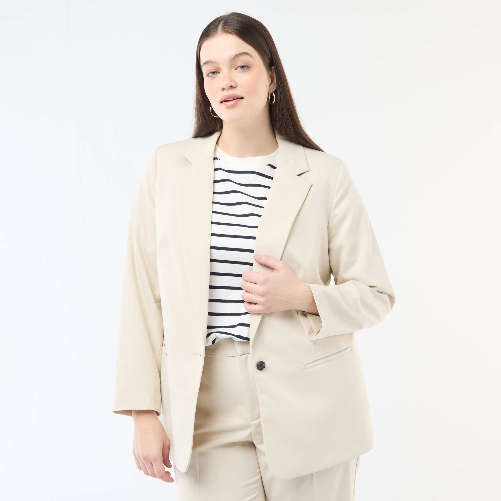 Veste de tailleur longue BEIGE