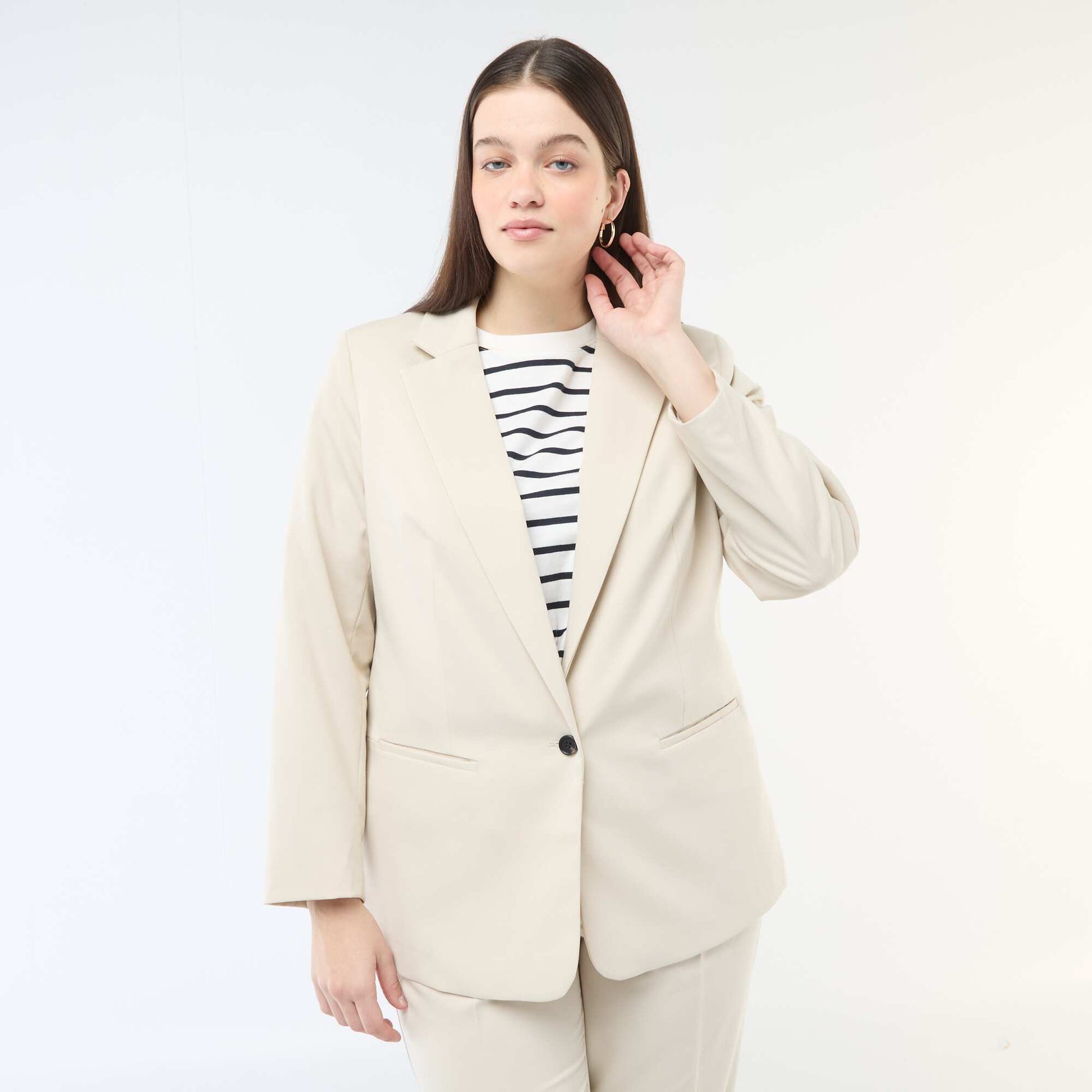Veste de tailleur longue BEIGE