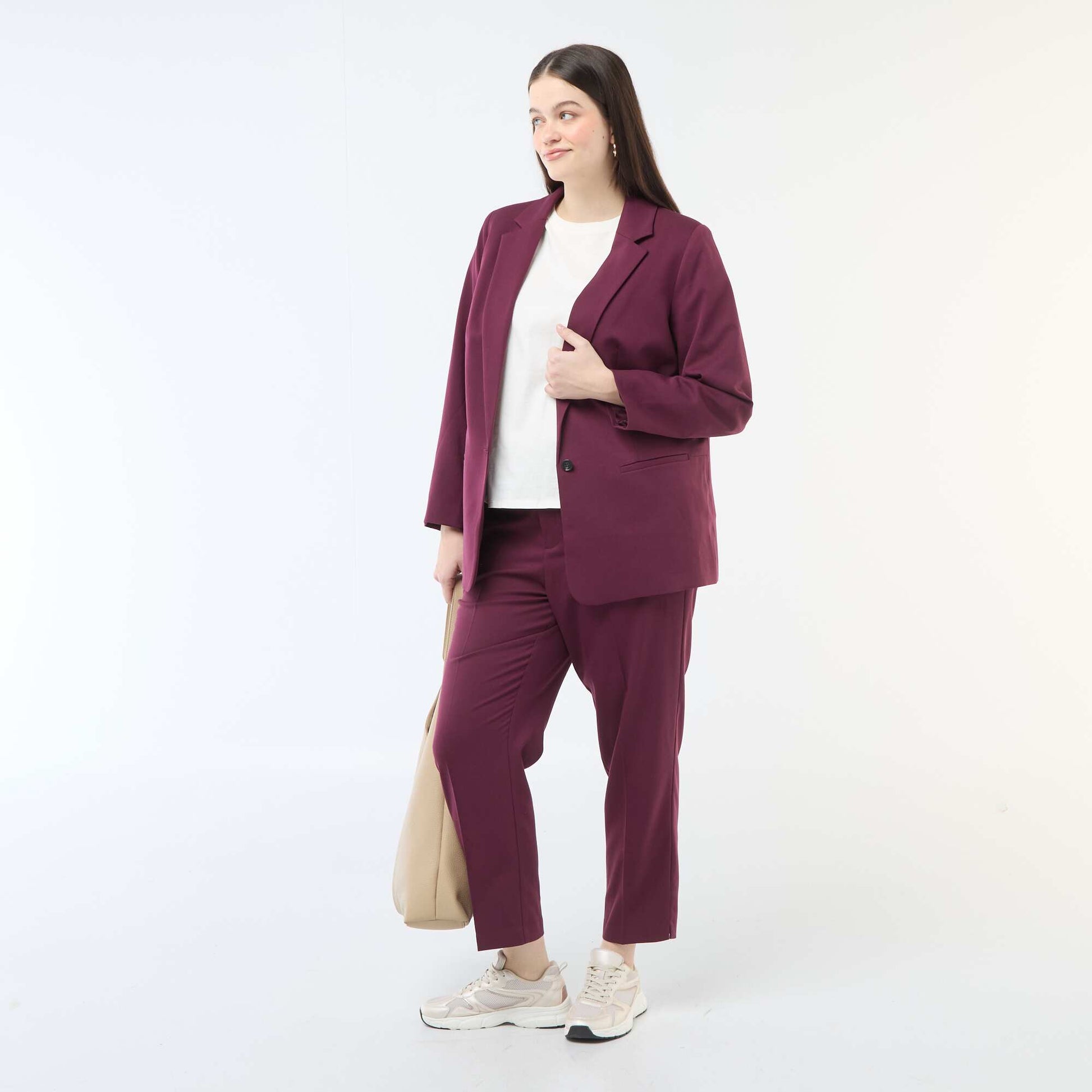 Veste de tailleur longue ROUGE
