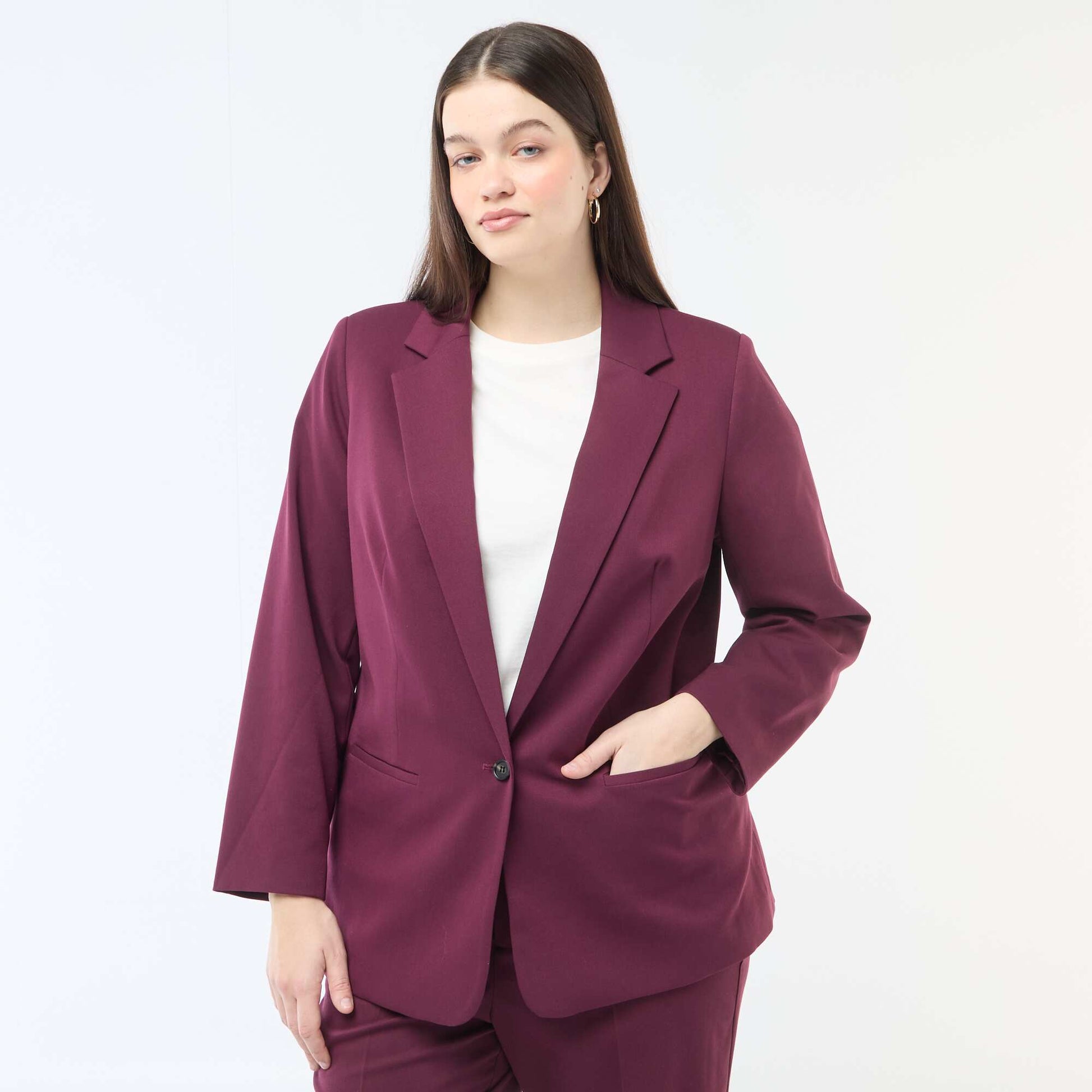 Veste de tailleur longue ROUGE