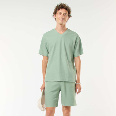 Short de sport avec poches en maille fantaisie VERT