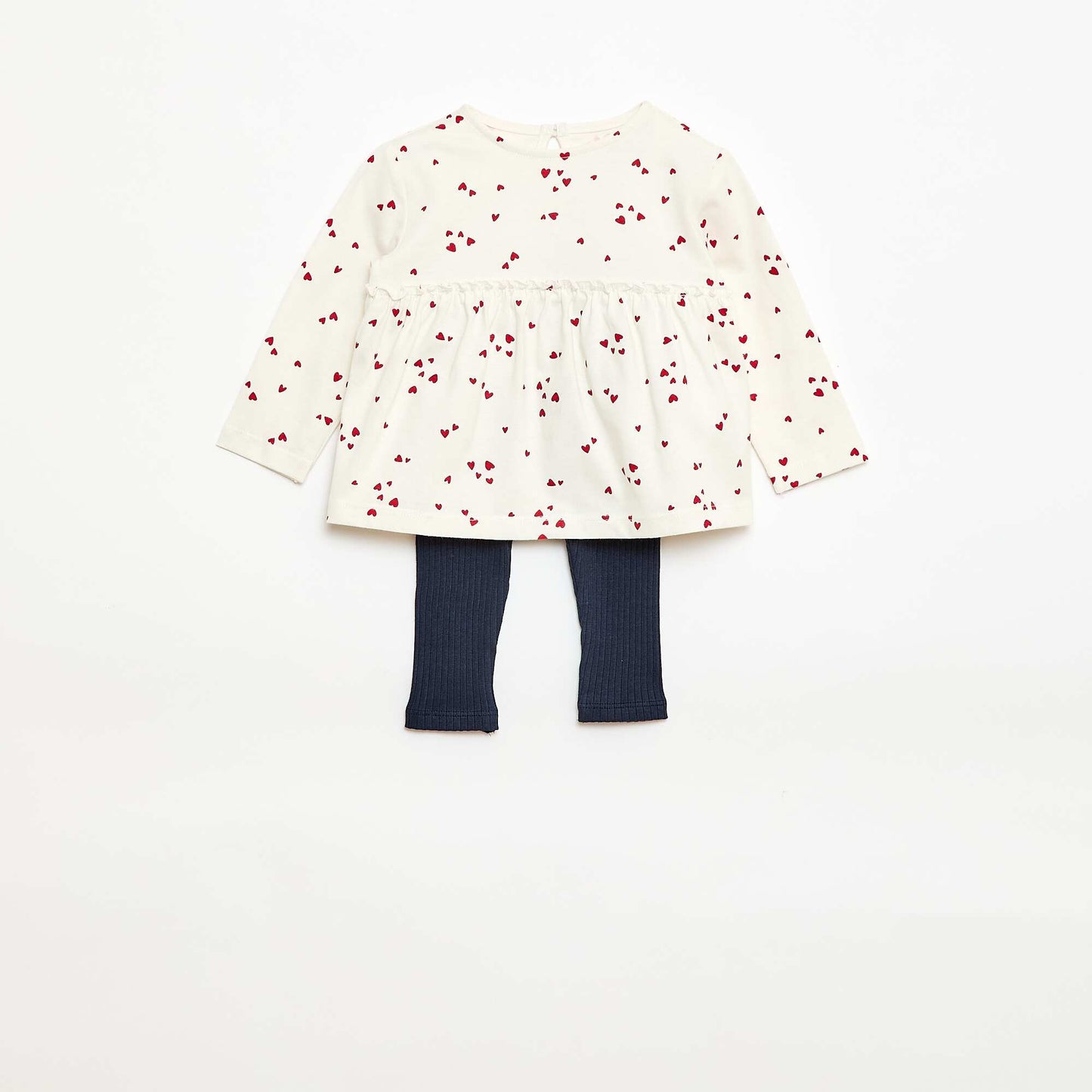 Ensemble t-shirt + legging côtelé - 2 pièces BEIGE