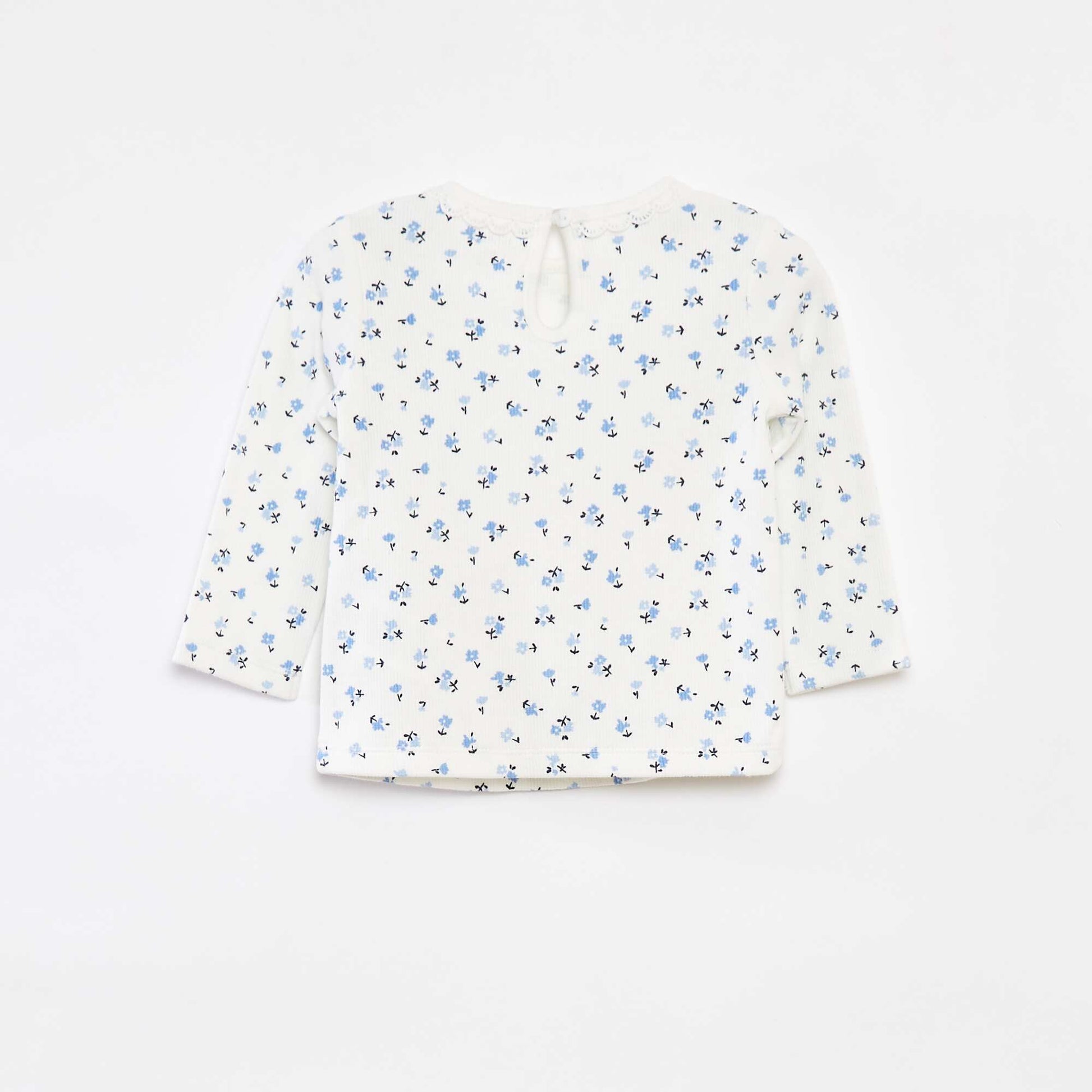 Ensemble t-shirt à manches longues + legging - 2 pièces BLANC