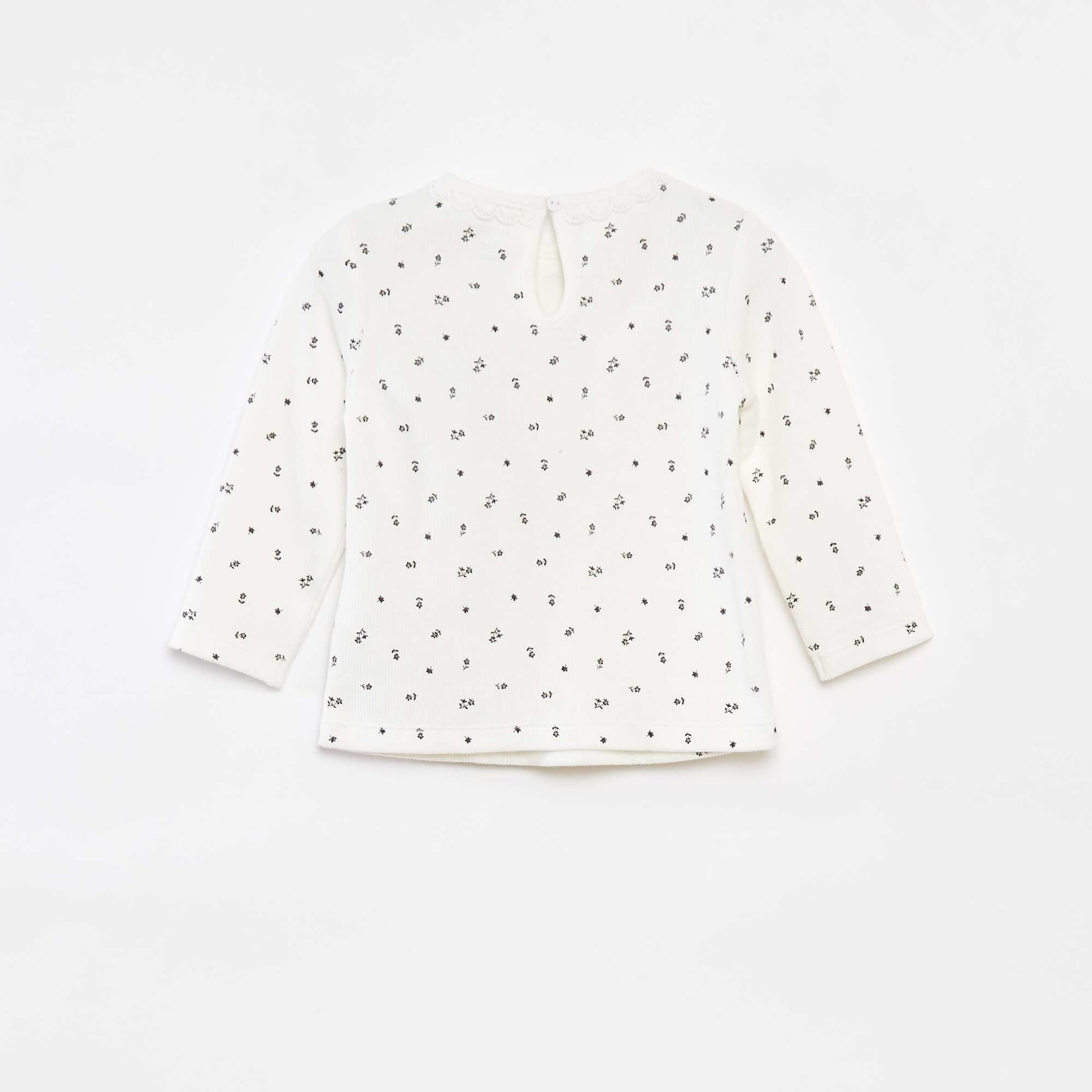 Ensemble t-shirt à manches longues + legging - 2 pièces BLANC