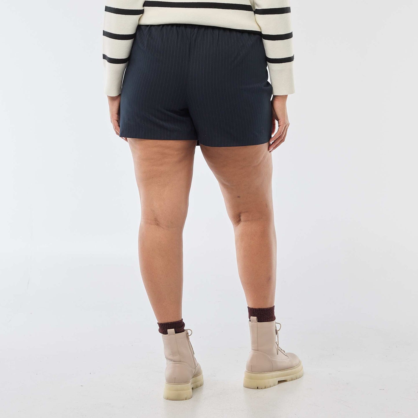 Jupe short taille haute BLEU