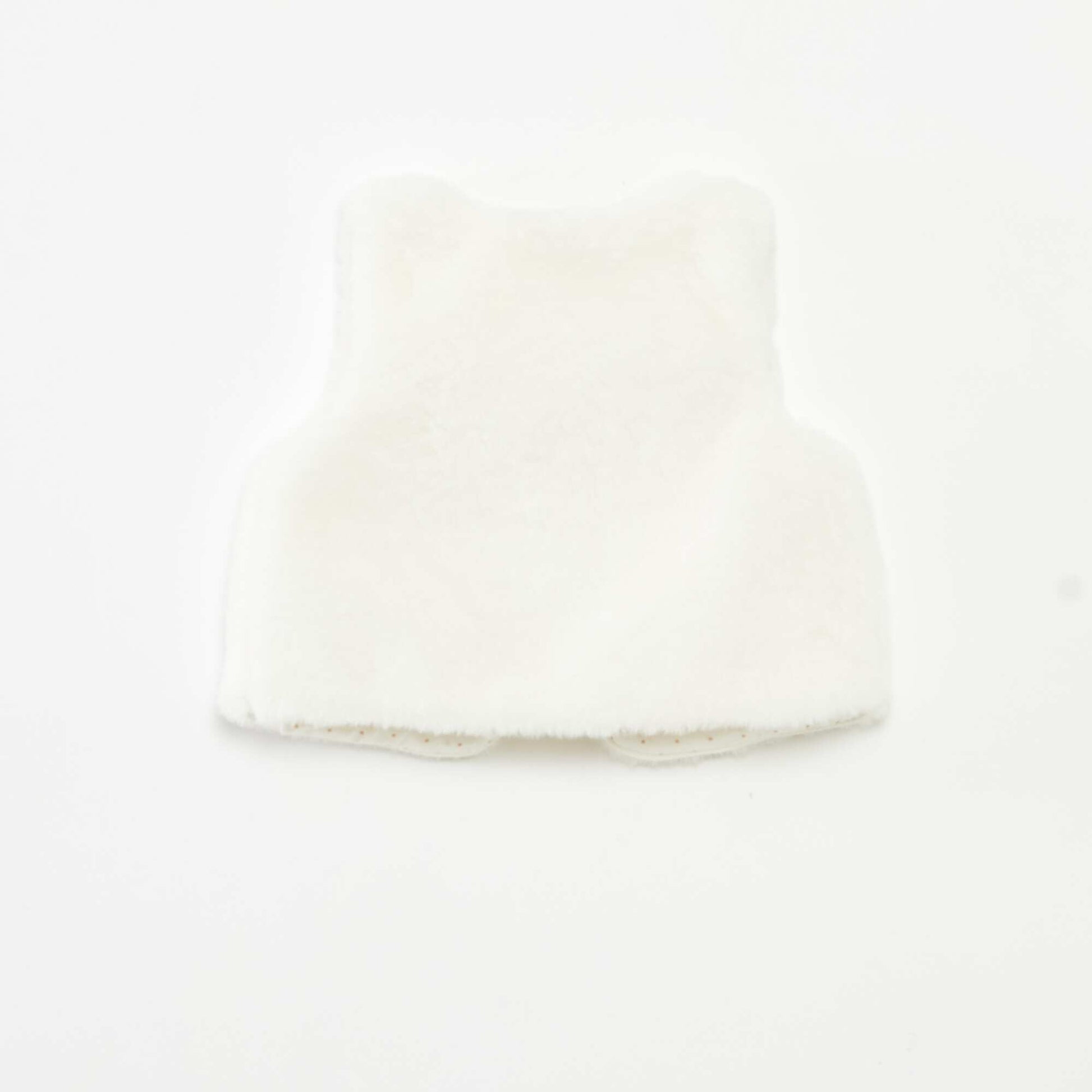 Gilet sans manches en fausse fourrure BLANC