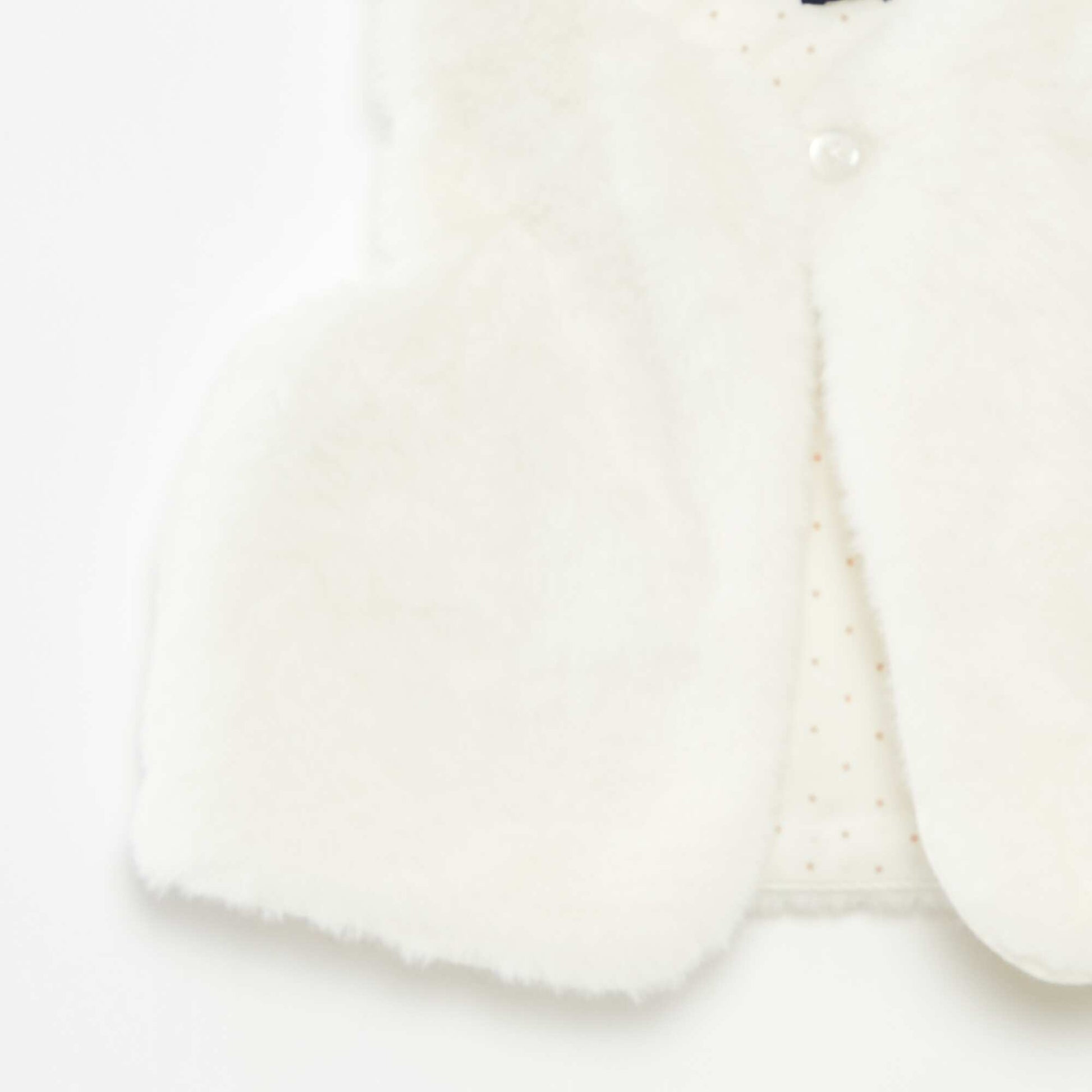 Gilet sans manches en fausse fourrure BLANC