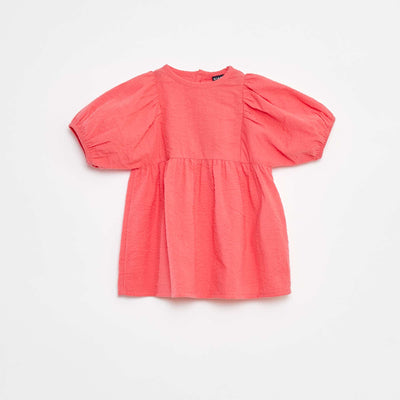 Robe avec manches ballon ROUGE