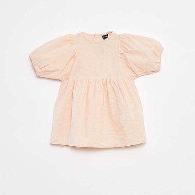 Robe avec manches ballon BEIGE