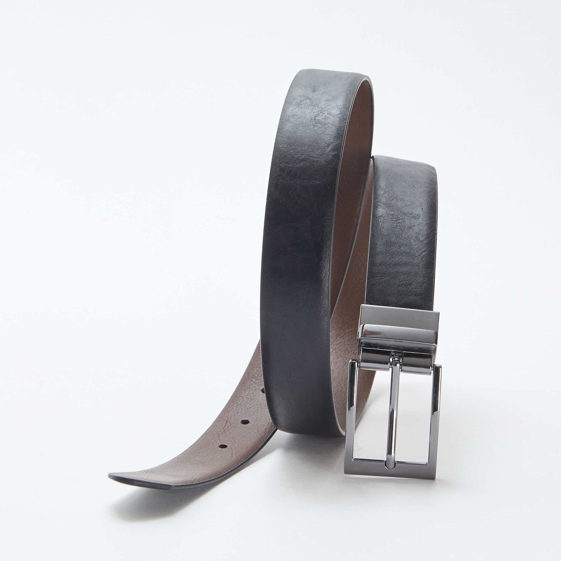 Ceinture à boucle réversible NOIR