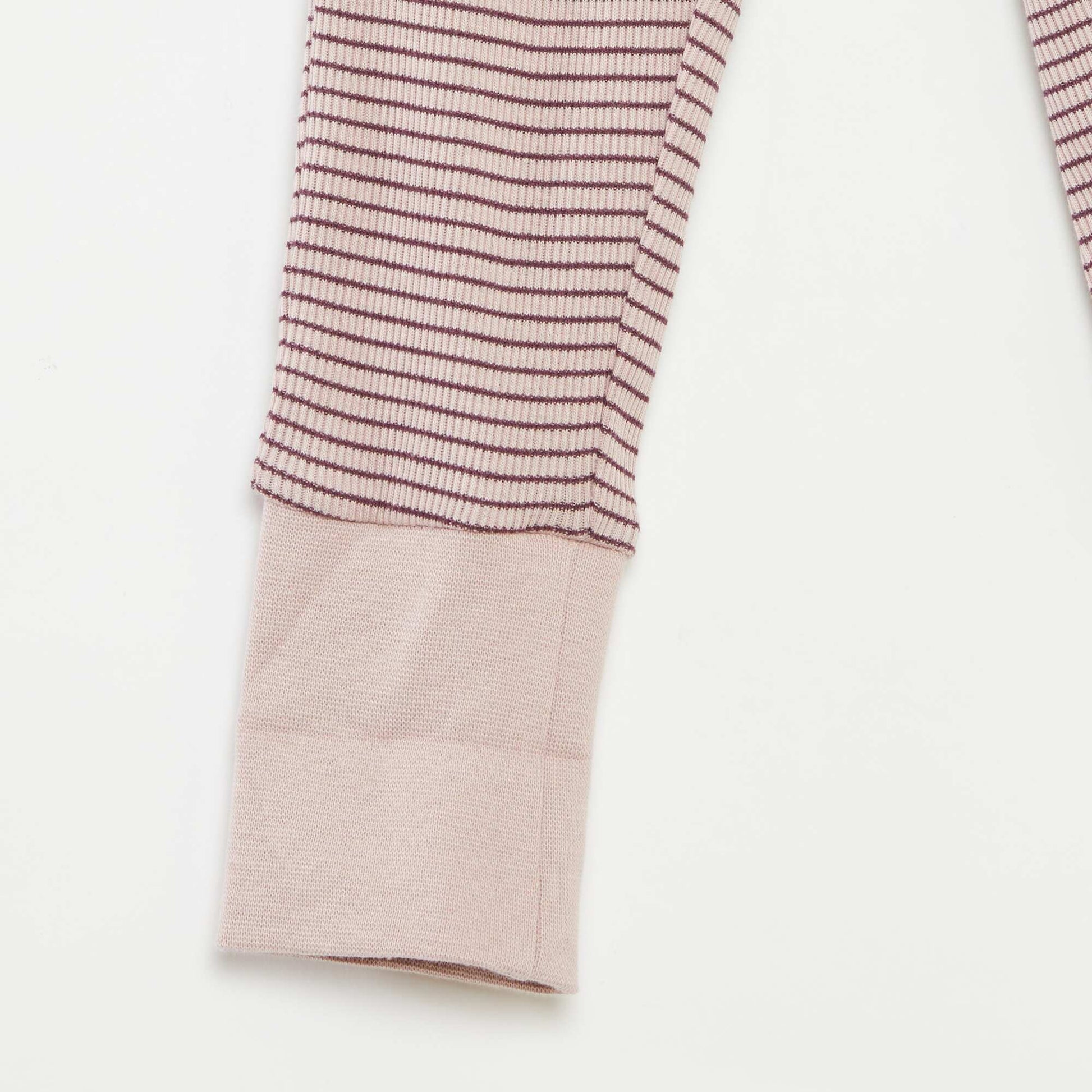 Ensemble de pyjama long t-shirt + pantalon à rayures - 2 pièces VIOLET